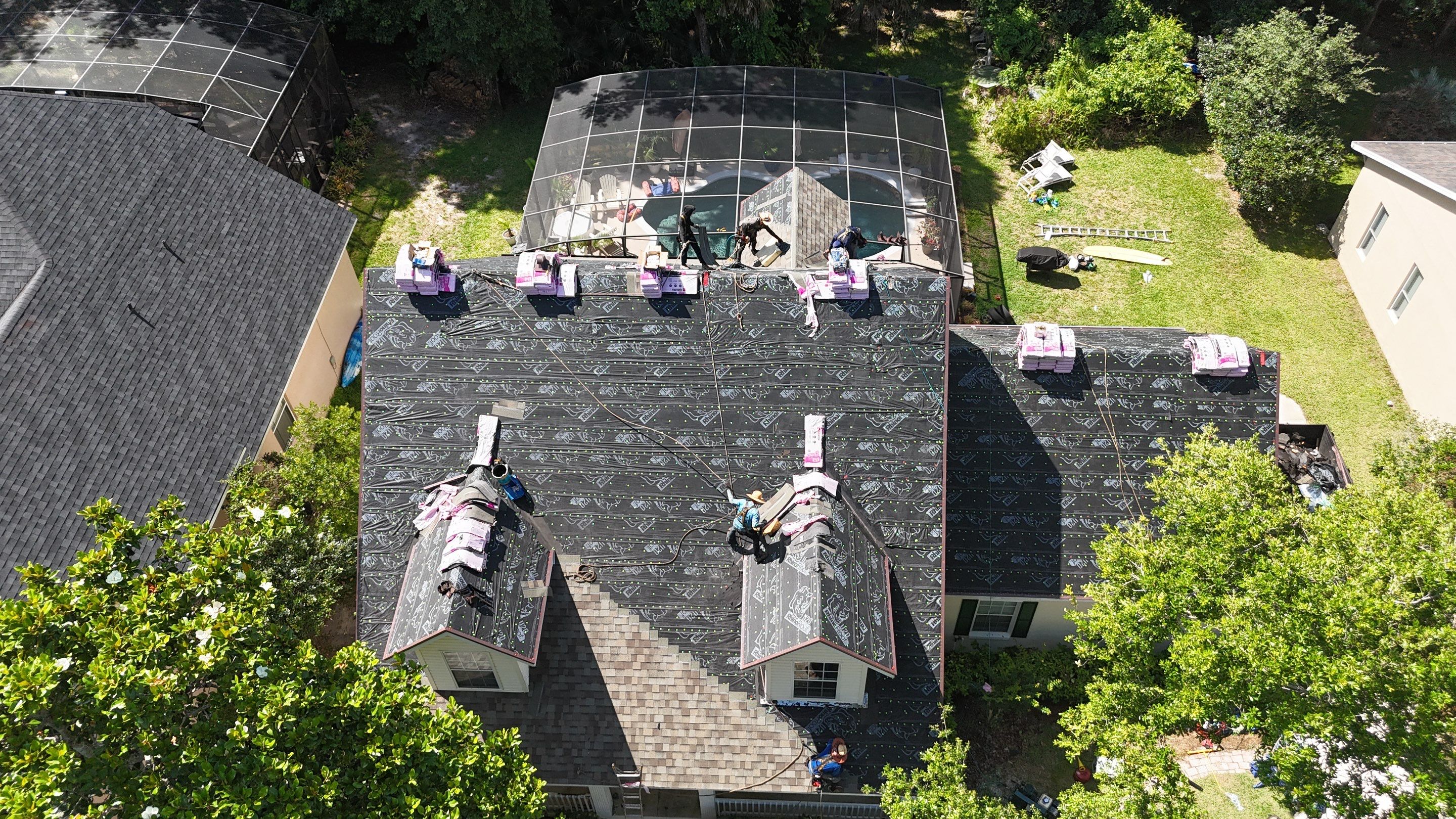 Full Residential Roofing Installation for Multi-Gabled Flagler Beach Home by Trinity Restoration and Roofing LLC