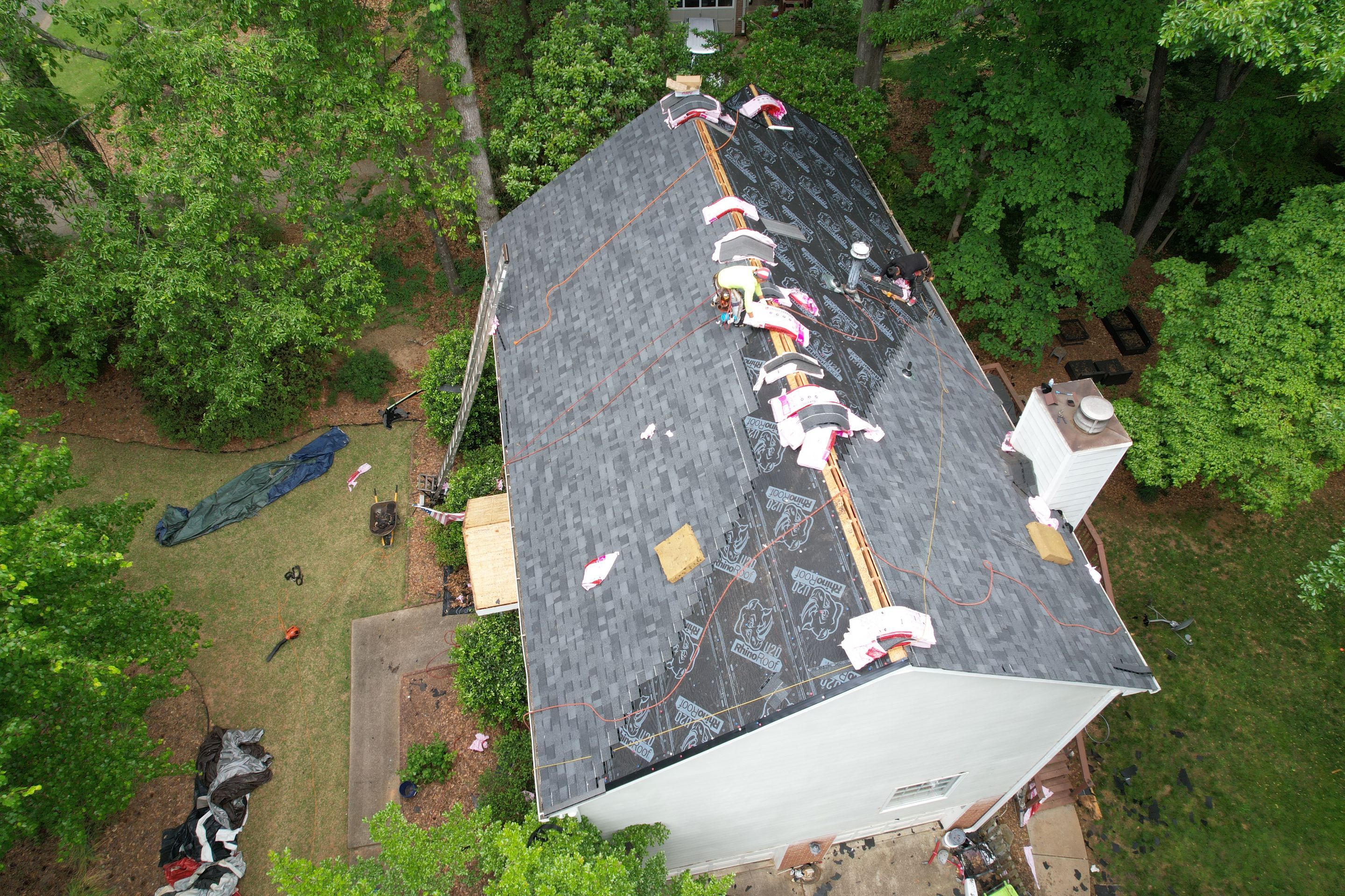Residential Roof Replacement using Owens Corning Trudef Twilight Black by Inspector Roofing and Restoration