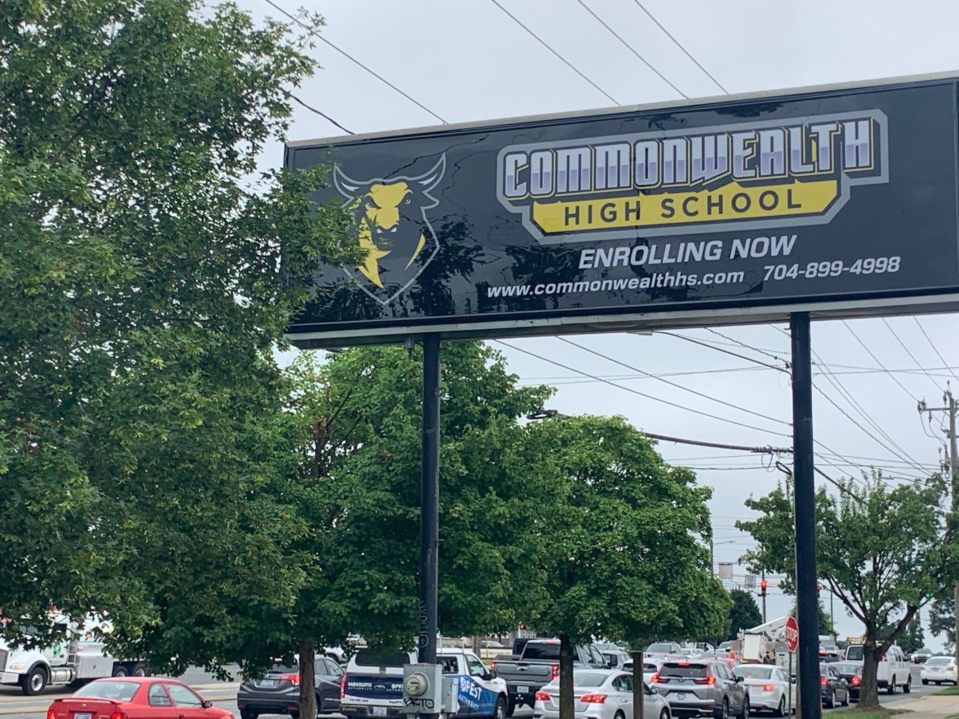 Commonwealth High School - Exterior Sign Installation by QC Signs and Graphics