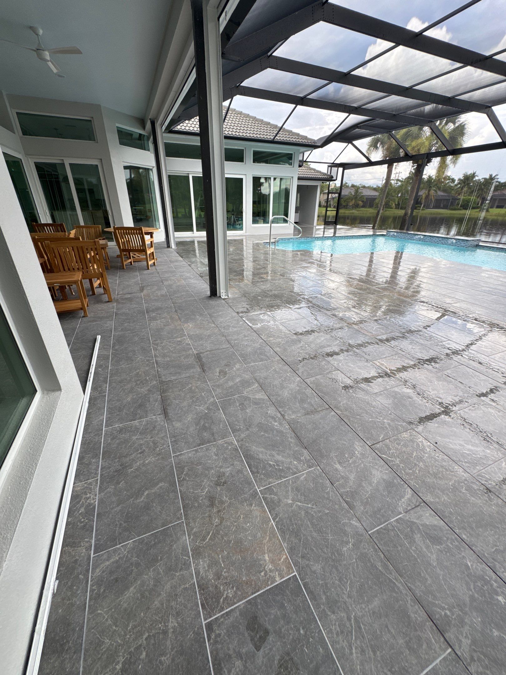 Pool Renovation/Porcelain pavers/Wild Cat Run by Old Town Pavers Llc
