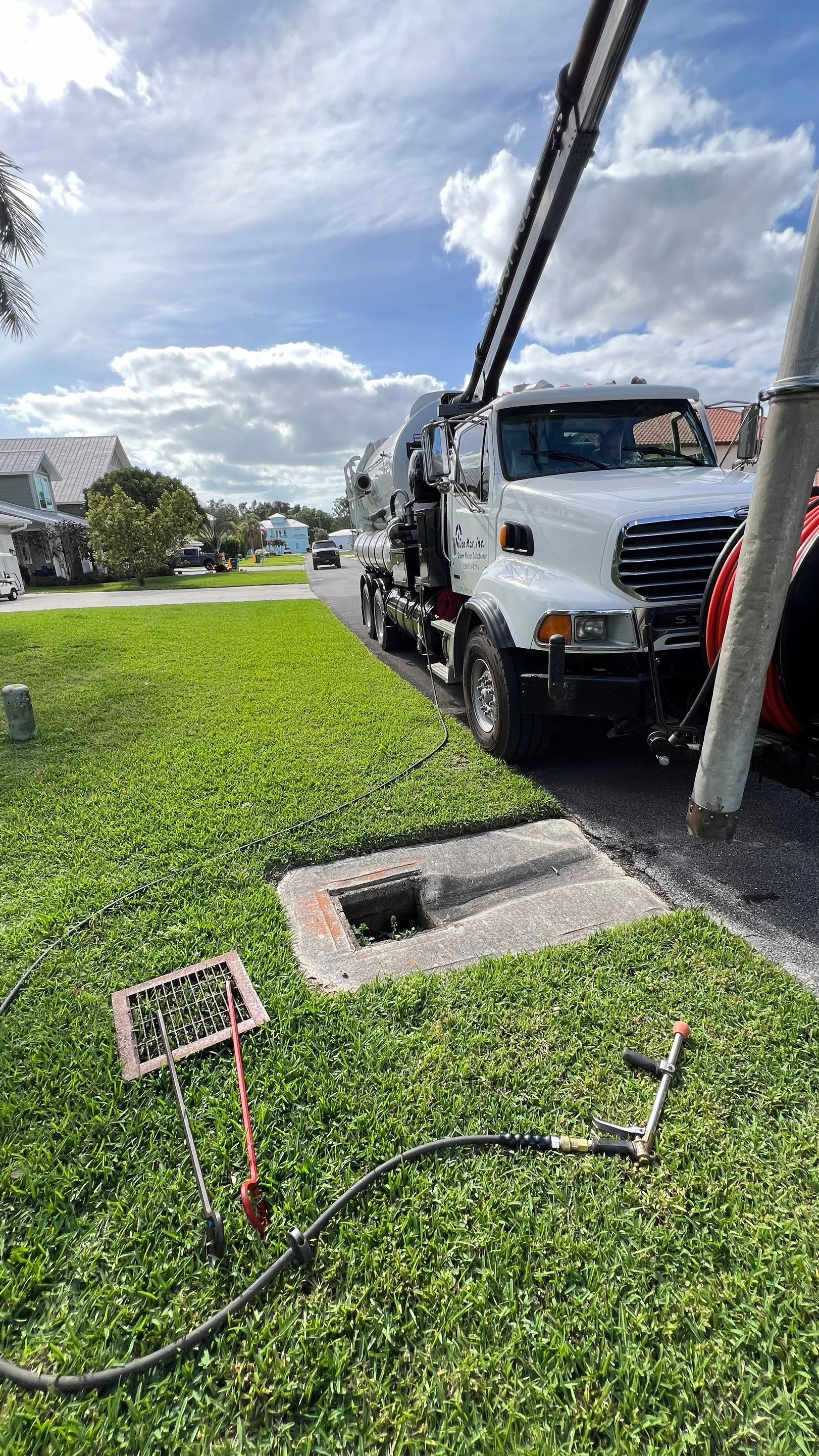Naples Private Airport Community Catch Basin Cleaning by APS Power & Water