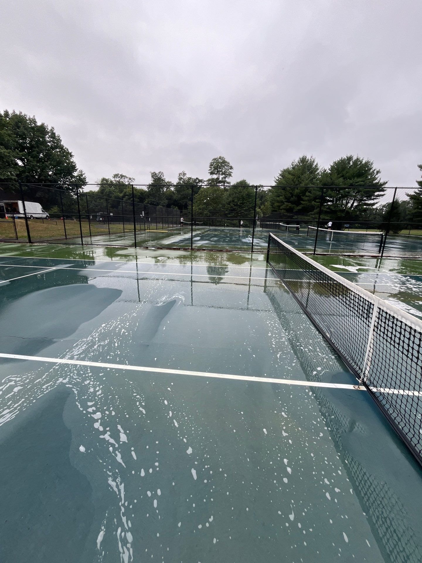 Soft Wash Tennis Court Cleaning by Clearview Washing