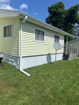 White Gutter and Downspout Installation for Lewiston Residence