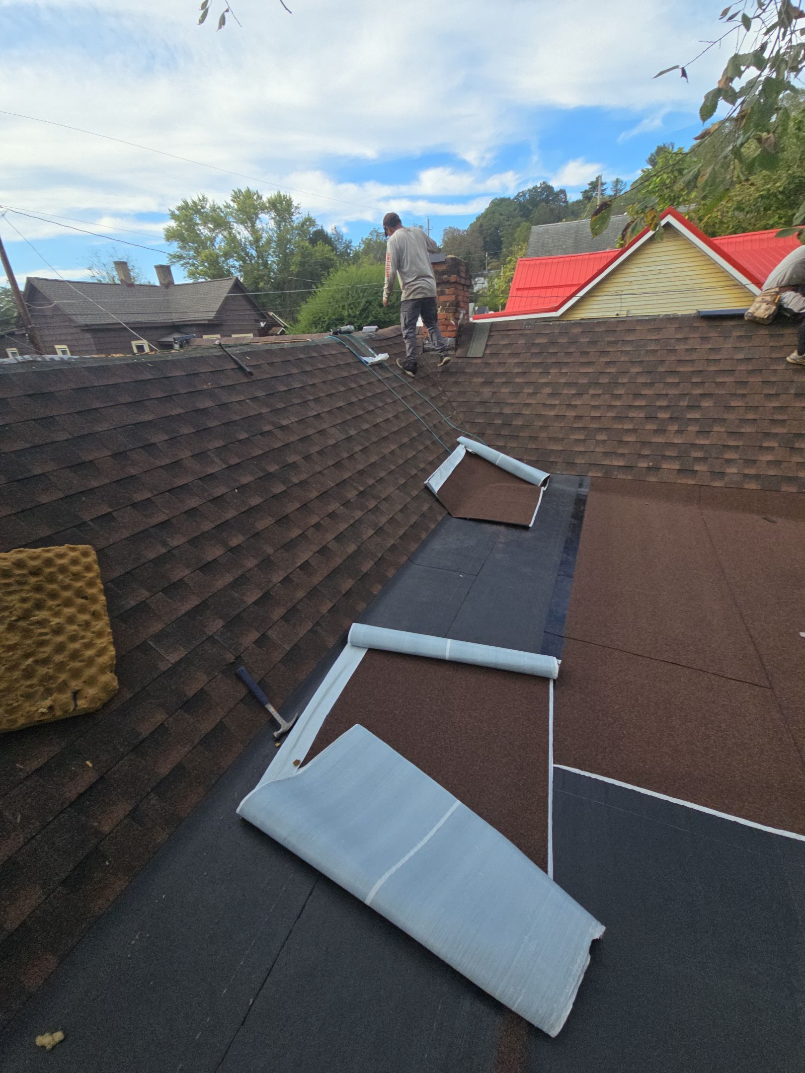 Residential Roofing Installation using GAF TImberline HDZ Hickory by Rainstoppers Roofing