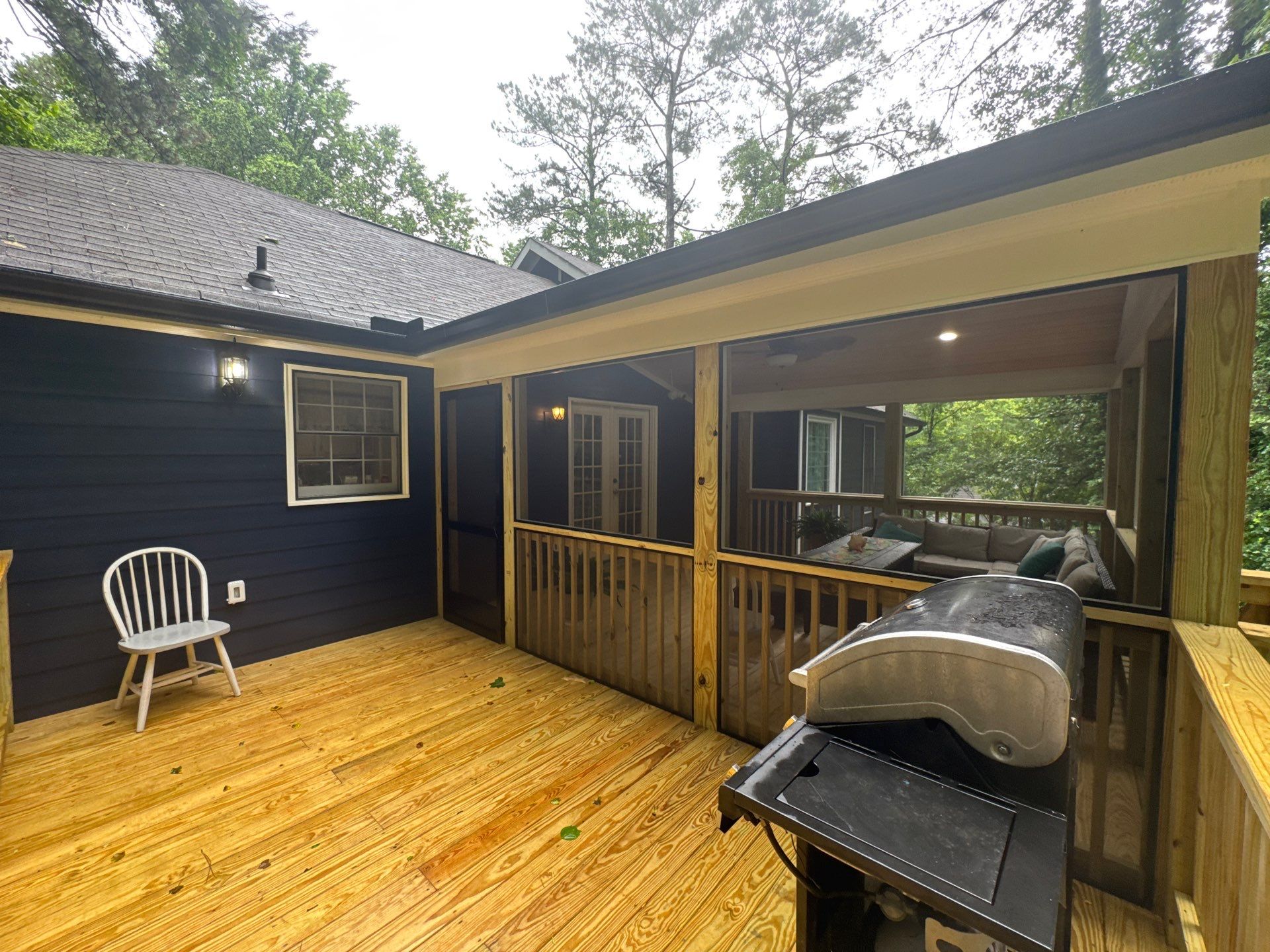 Custom Screened-In Porch and Multi-Level Deck Addition in Acworth by Swift Home Renovations