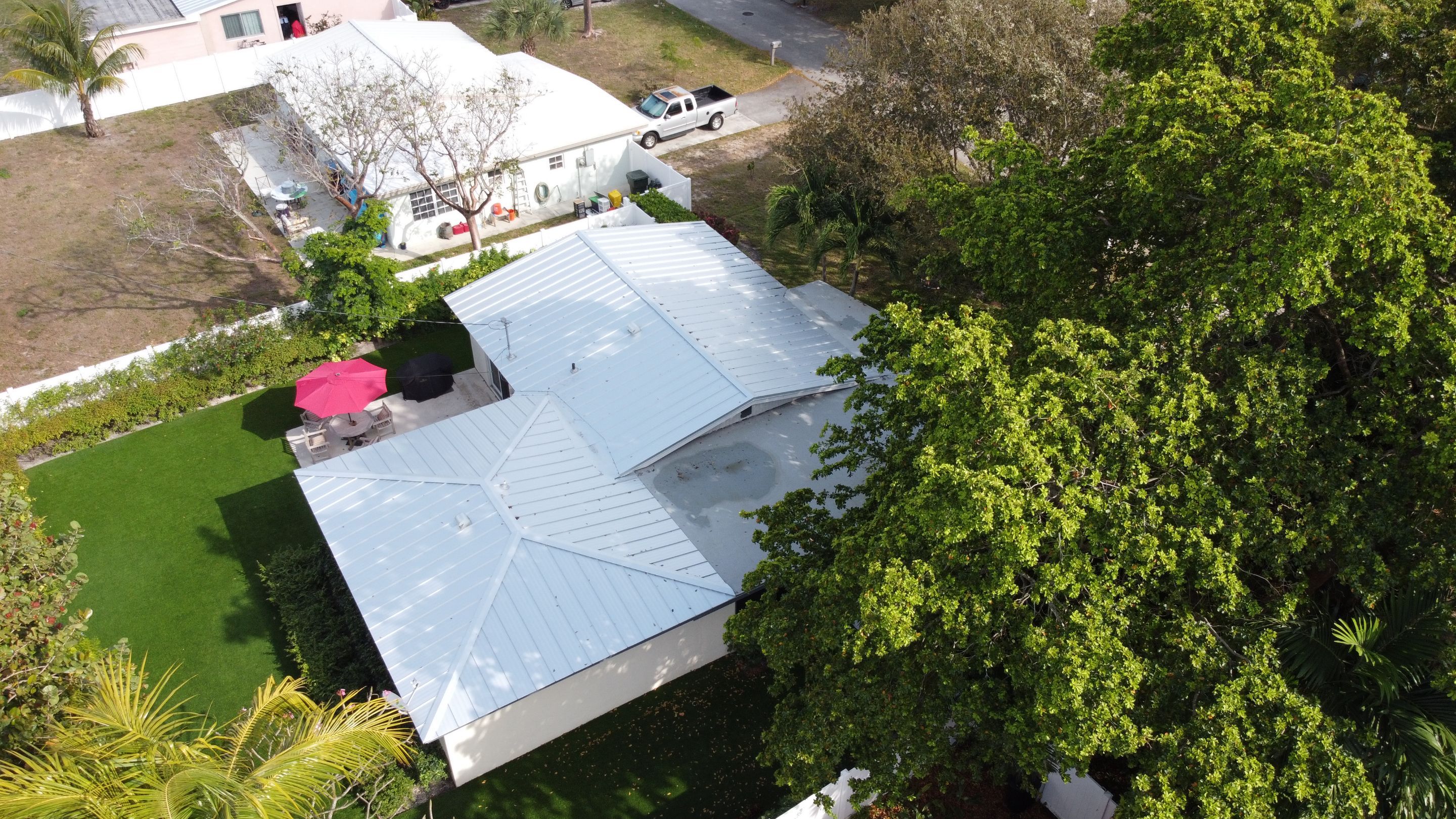 Residential Roofing Installation using 1" Nail strip metal roof by BLUES BROTHERS ROOFING
