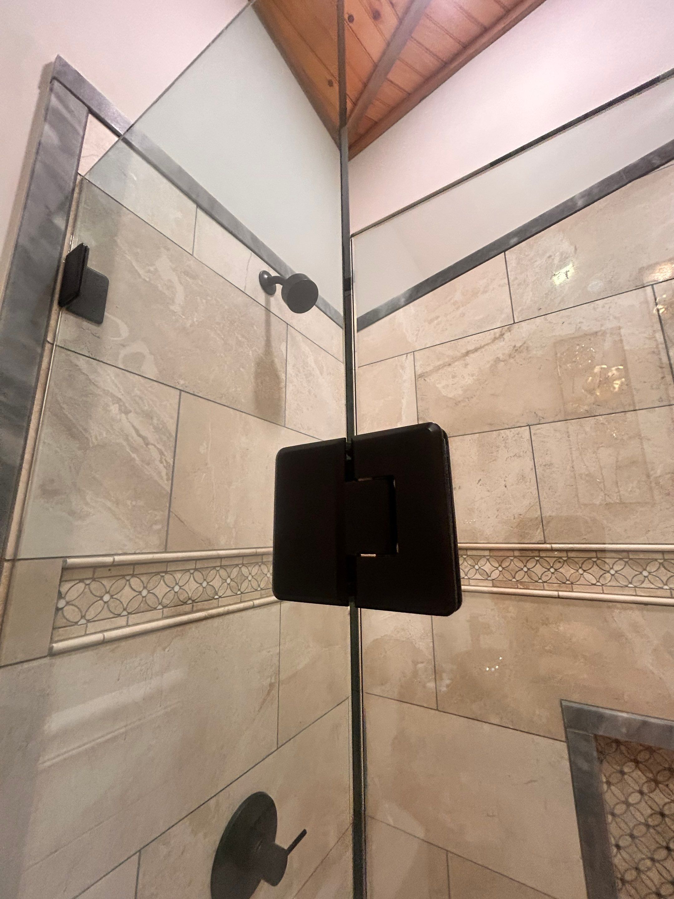 Frameless Tub Enclosure using Tempered Shower Glass by Cheshire Glass Company