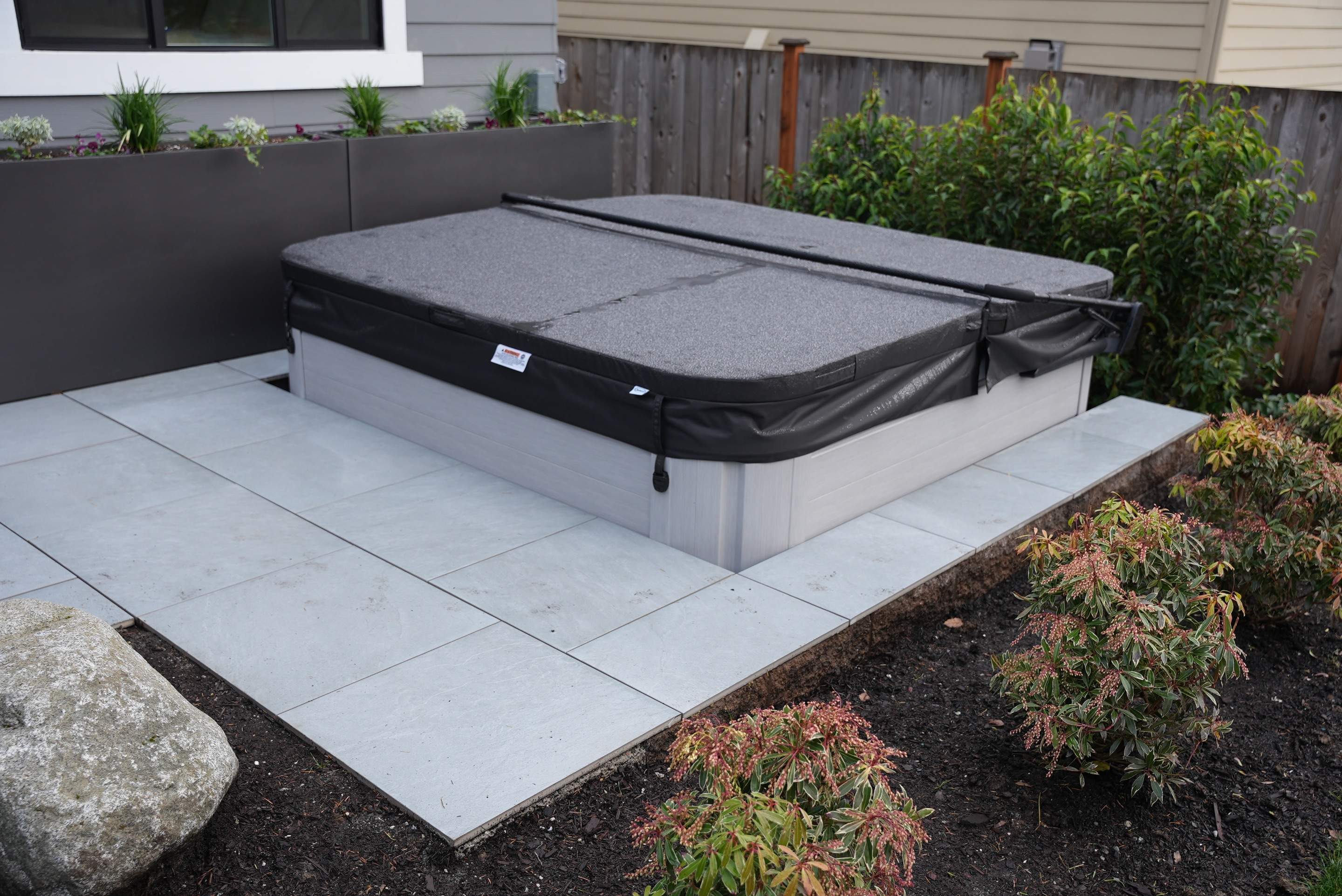 Hardscaping Back Patio Landscape Project  by Jireh Asphalt & Concrete Inc 