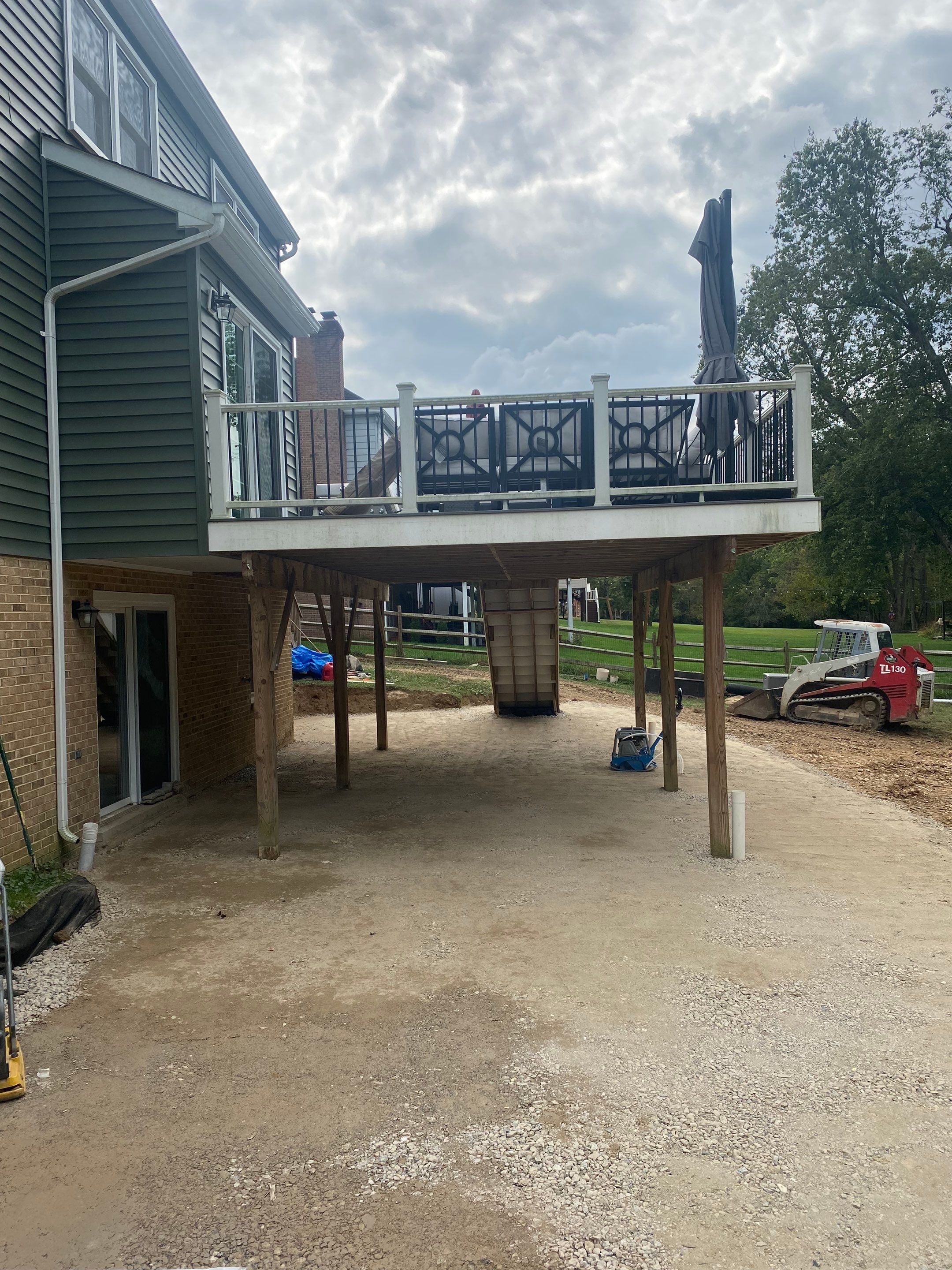 Backyard Transformation using Techo-Bloc Pavers by The Smet Companies, LLC