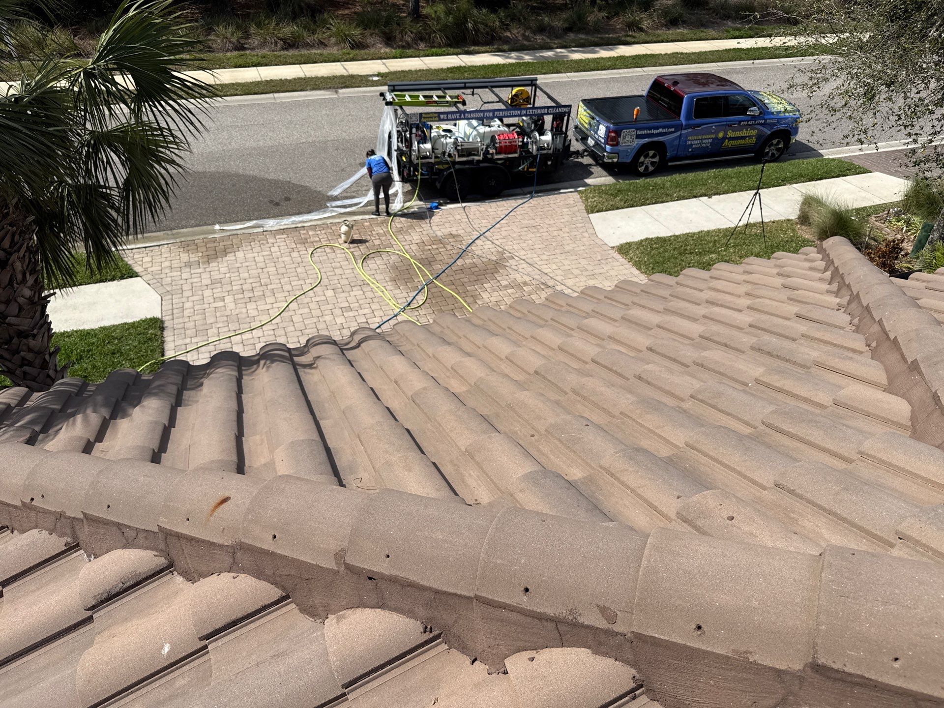 Tile Roof & Pool Deck Cleaning in Artisan Lakes Esplanade, Palmetto, FL – Sunshine AquaWash by Sunshine AquaWash