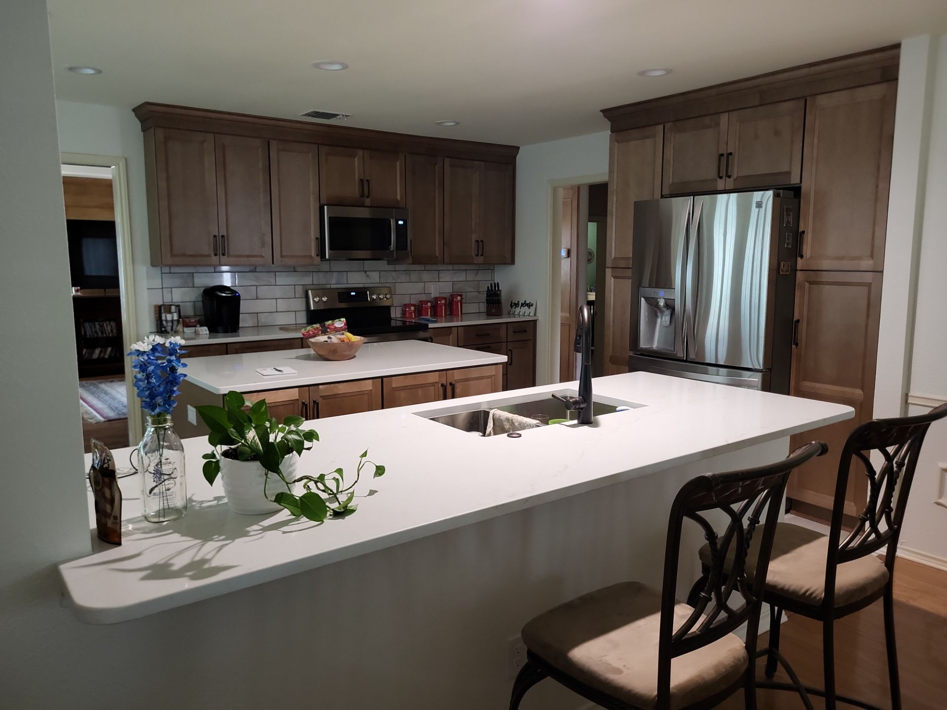 Stone Oak Kitchen Remodel Removing Wall to Expand Space by Legacy Bath and Kitchen 