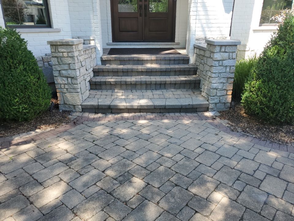 Brick paver clean, sand and seal.  using Surebond SB-1300 by Northern Power Washing LLC.