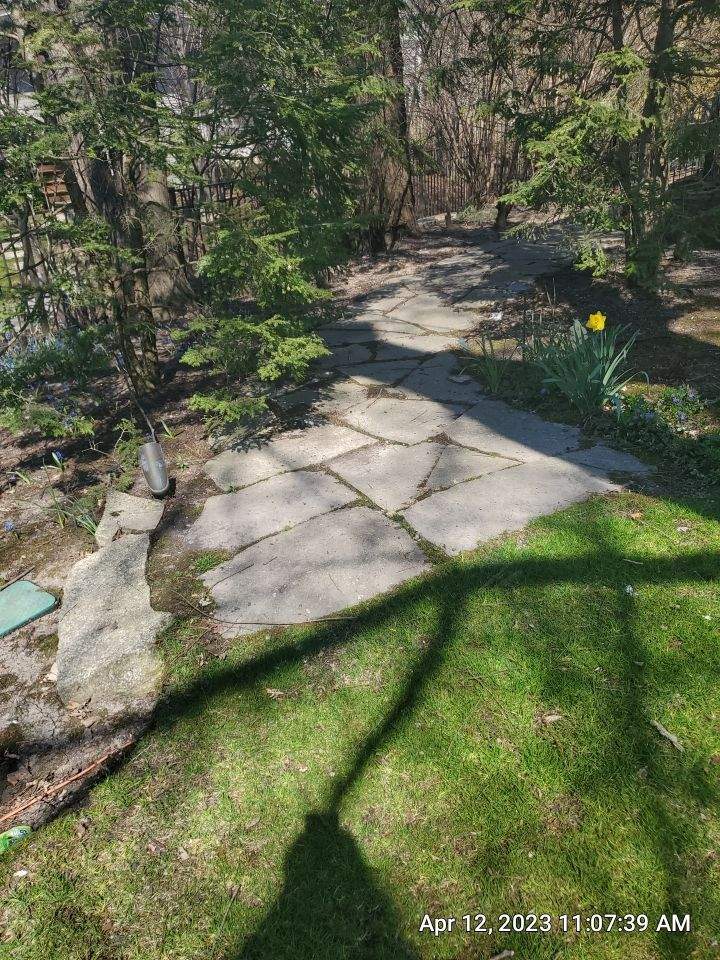 Winnetka, IL bluestone patio cleaning by Northern Power Washing LLC.