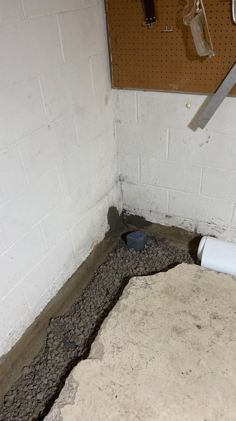 Interior Basement Waterproofing System by Toledo Basement Repair