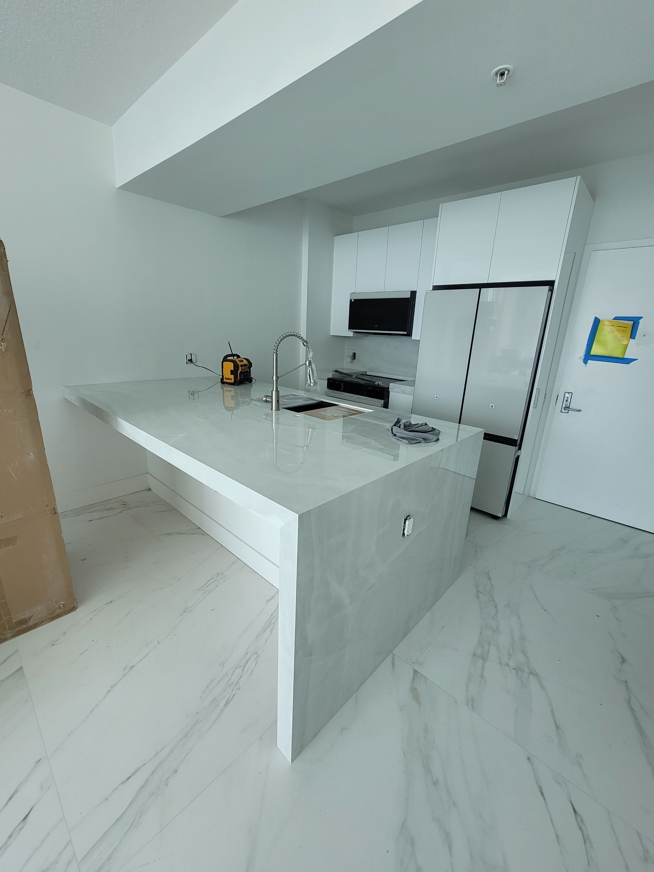 Modern High-Rise Interior Renovation and Custom Tile Installation in Miami