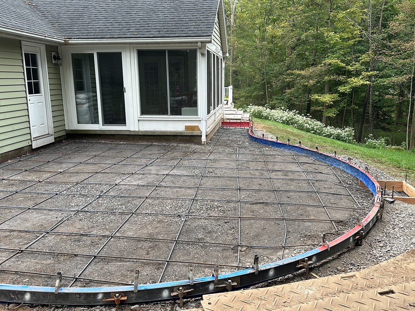 Majestic Ashlar stamped concrete patio by NG Masonry & Construction LLC