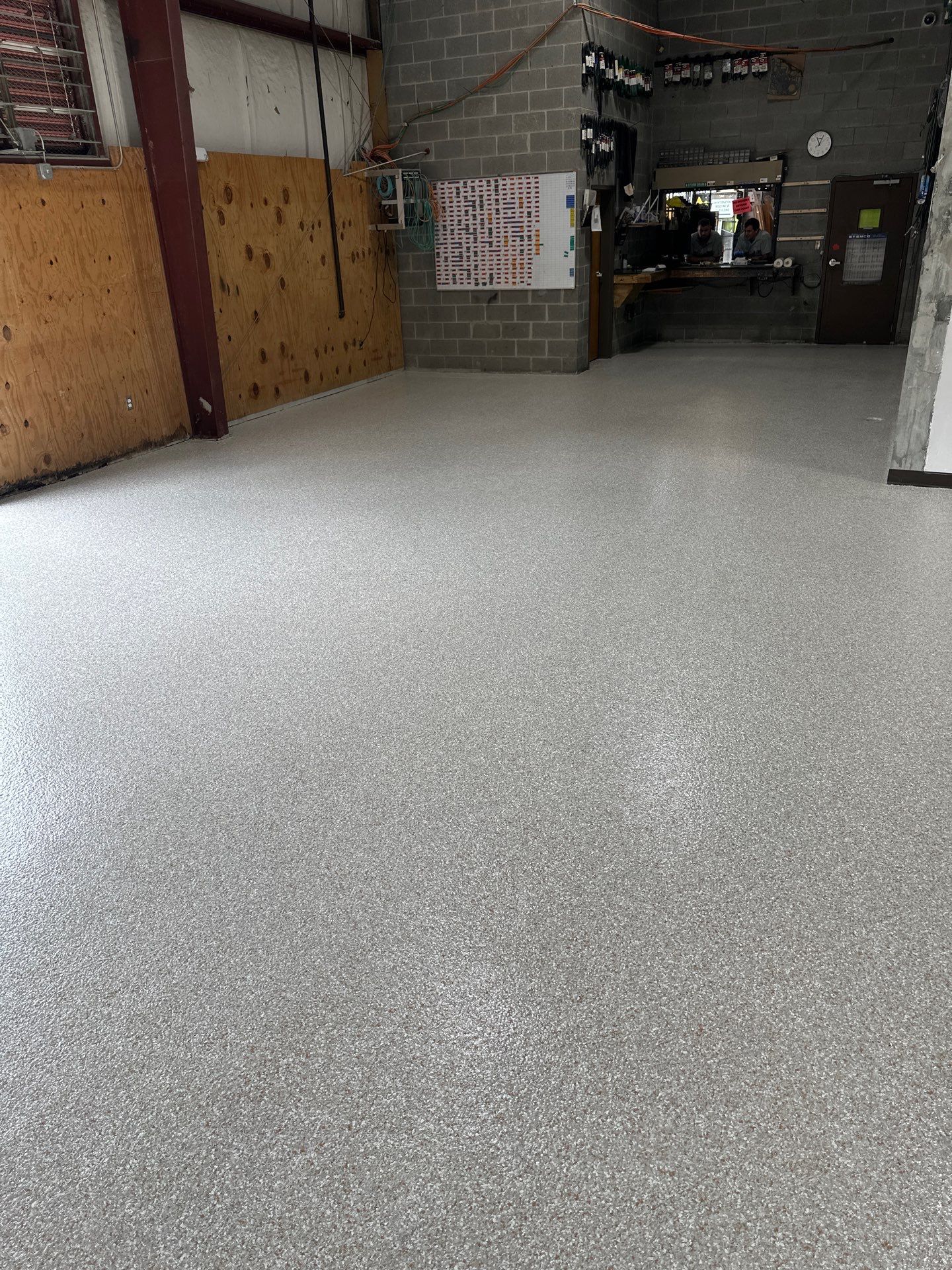 Commercial Floor Coating using Palomino by My Garage Floor Guys