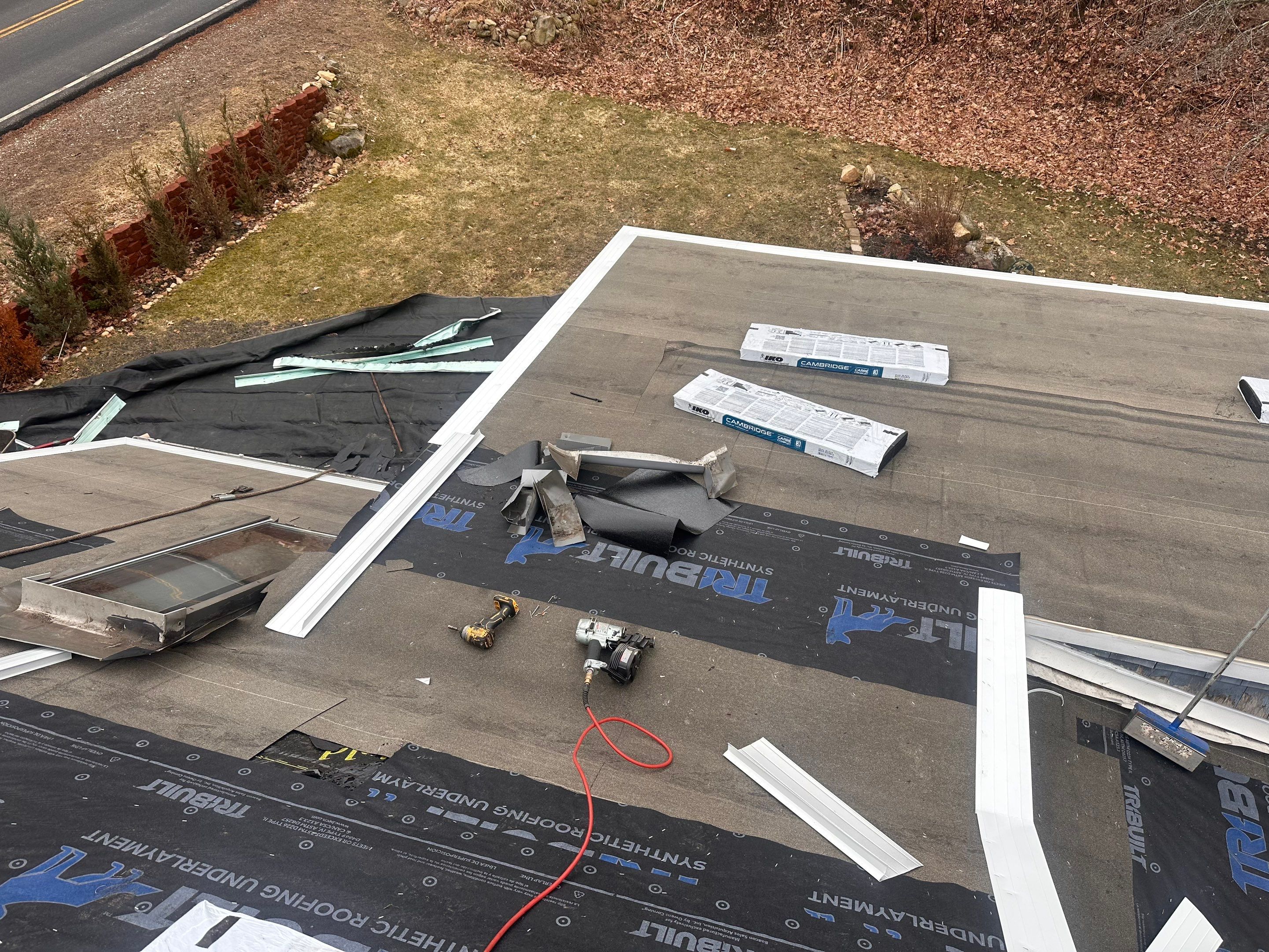 Project in Barrington, NH by Tall pine roofing