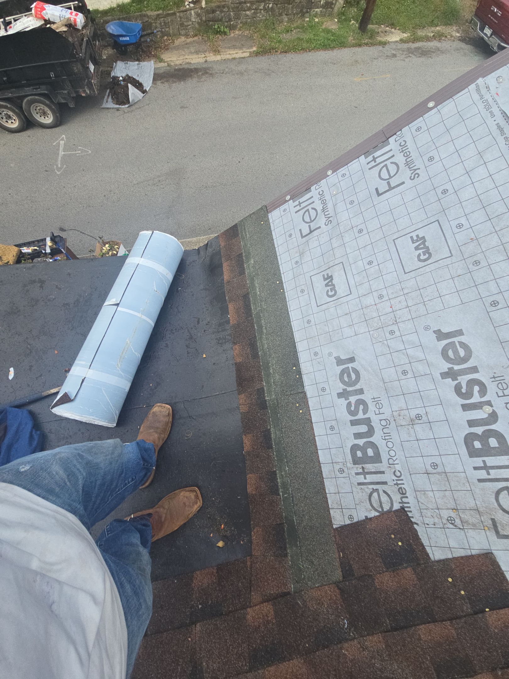 Residential Roofing Installation using GAF TImberline HDZ Hickory by Rainstoppers Roofing