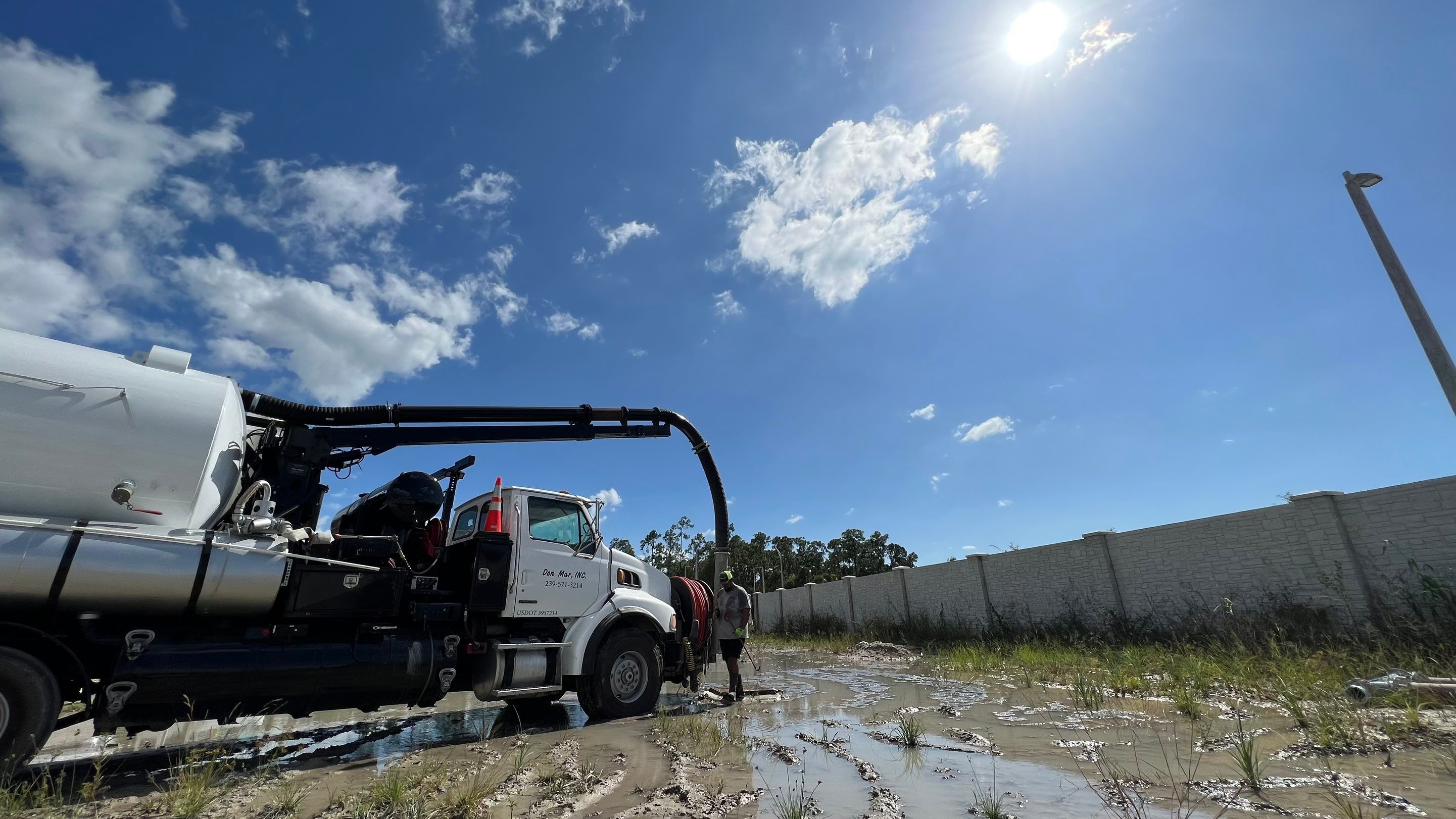 New Construction Storm Drain System Cleaning by APS Power & Water