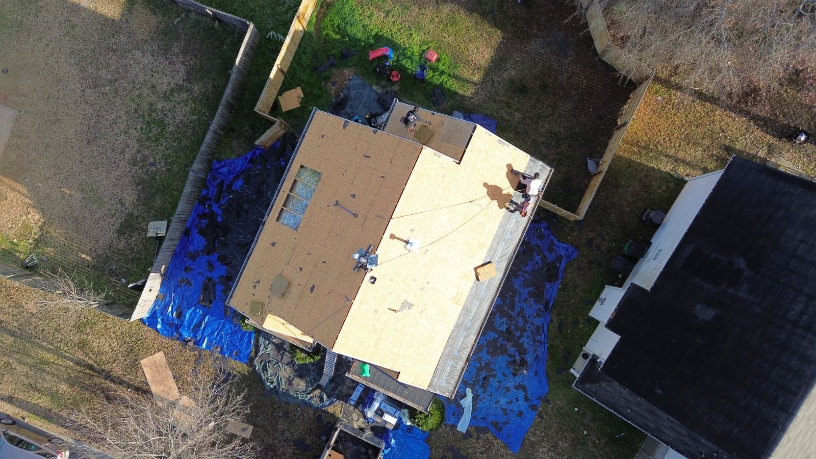 Roof replacement and interior repair by hail damage by Just Brilliant Restoration JBR