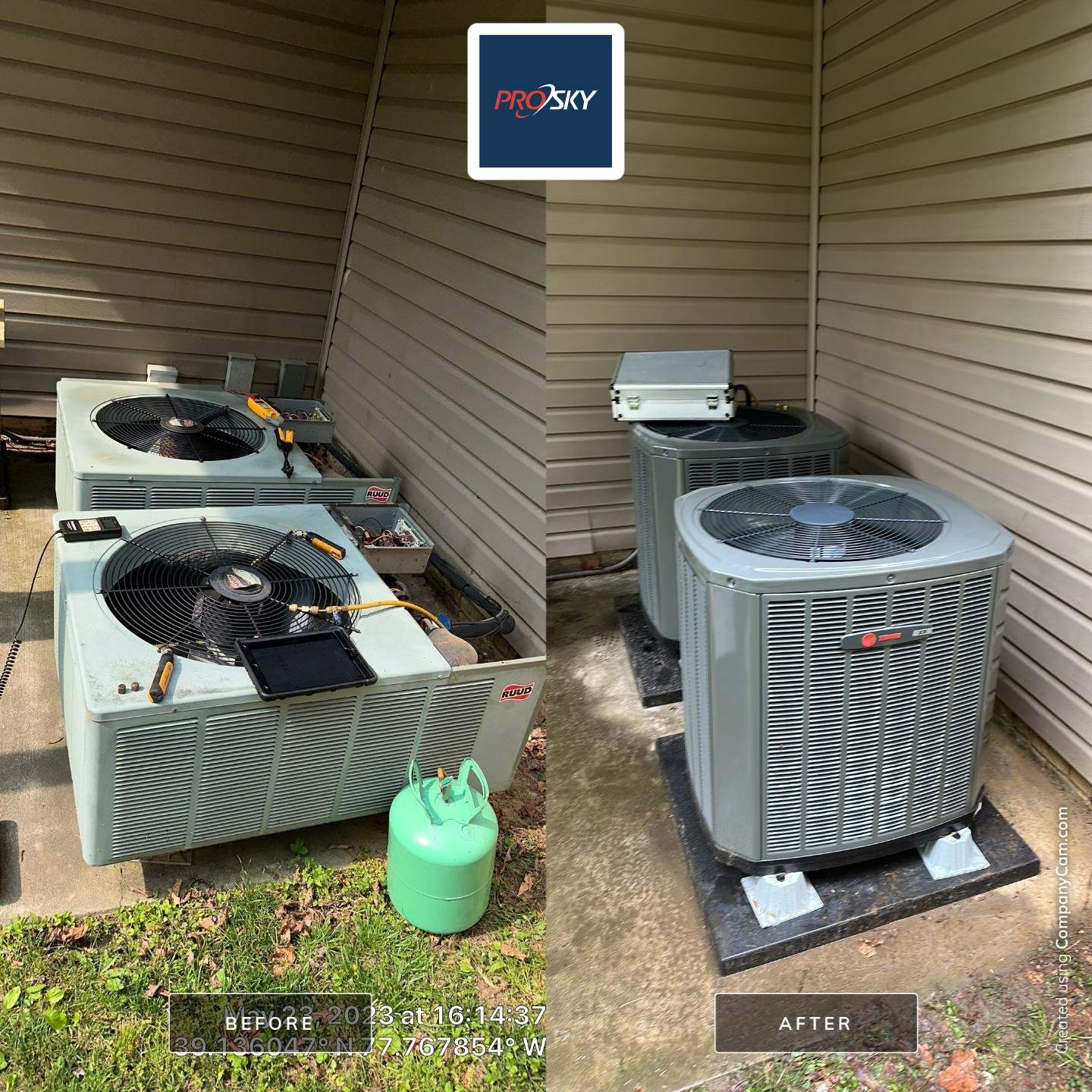 Heat Pump Replacement using Trane by Pro Sky Services