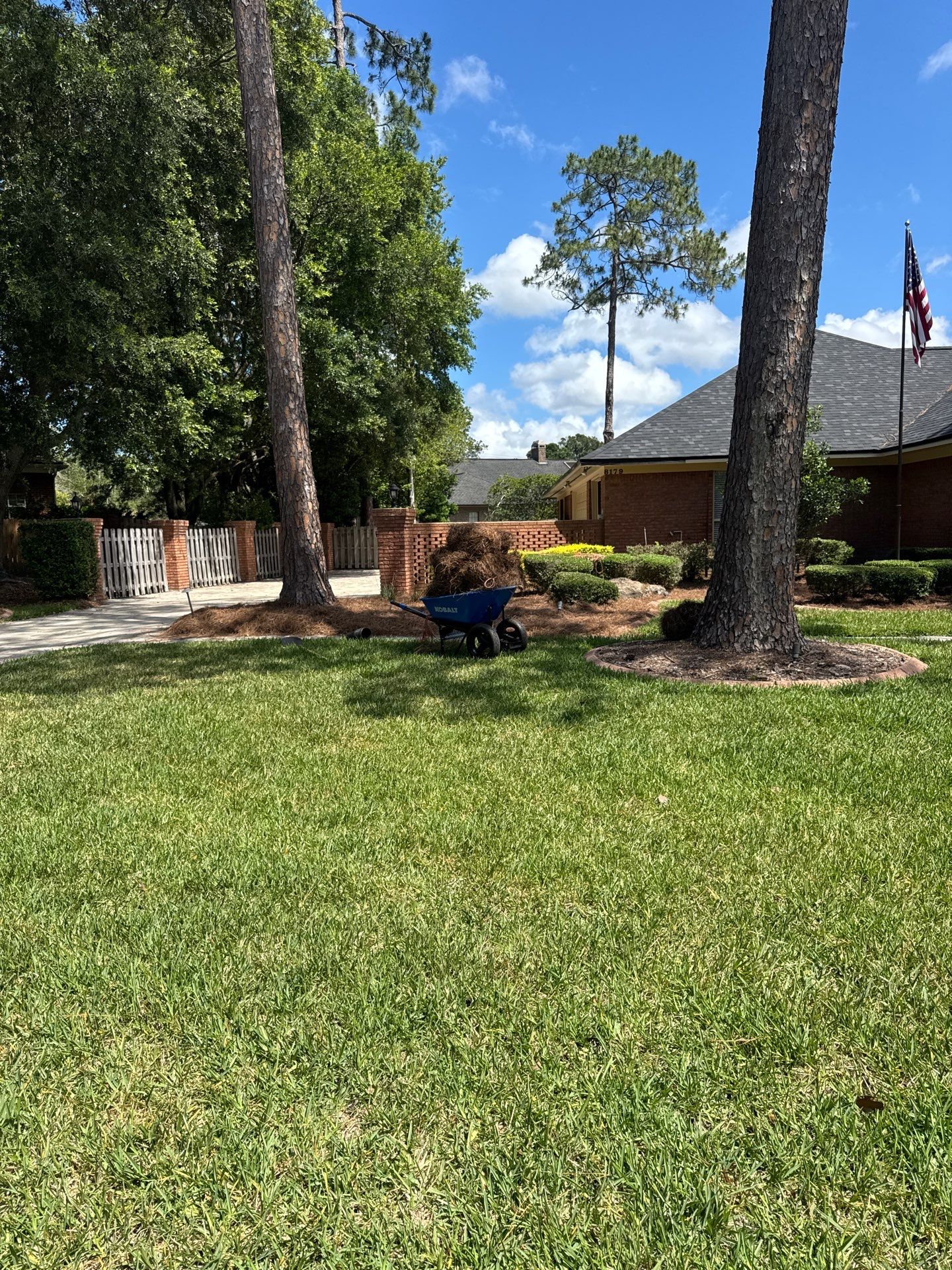 Deerwood Resident | Pine Straw Install by ProGreen Services
