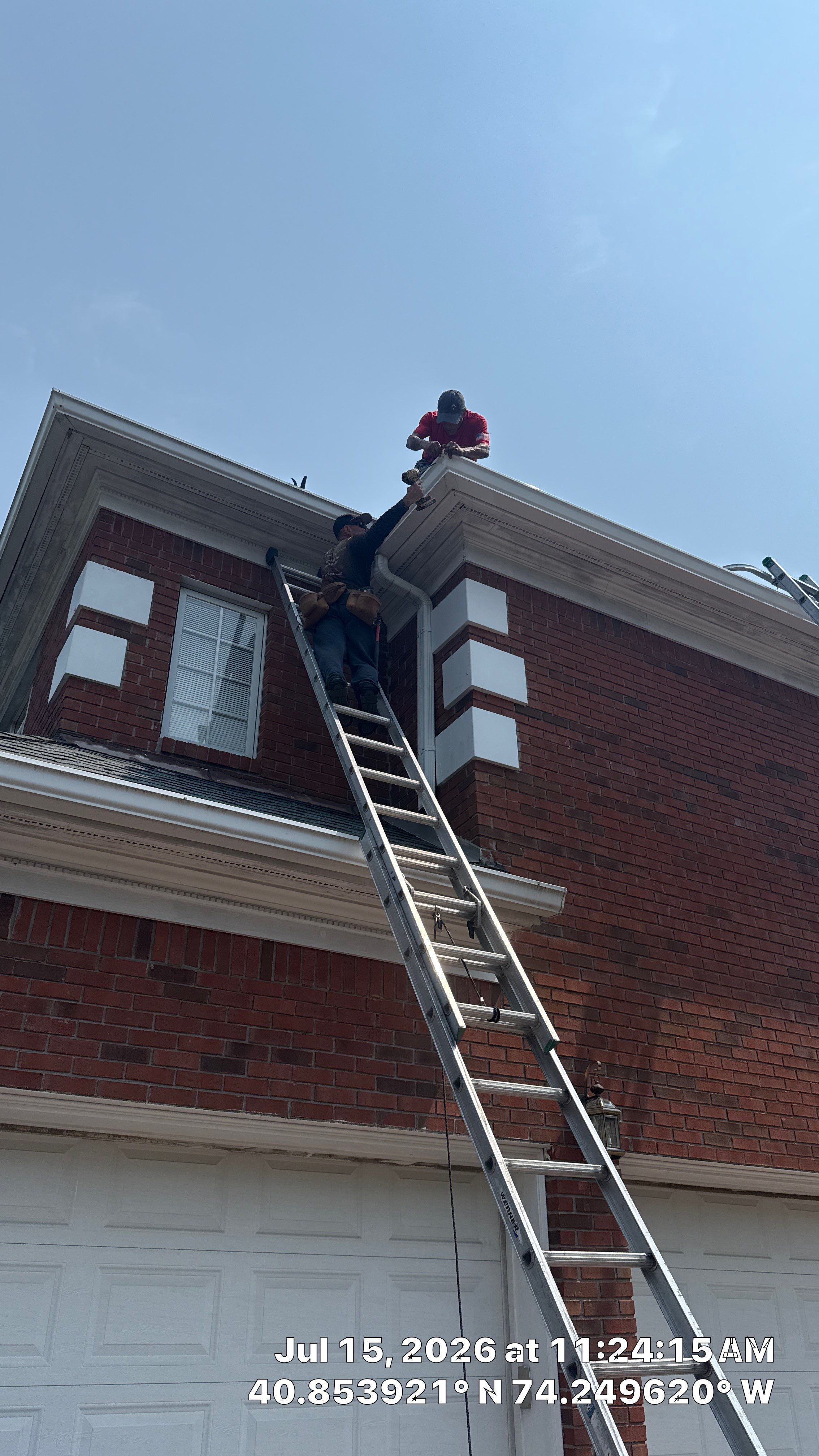 Soffit and Fascia Board Repair, Seamless Gutter Install Project in North Caldwell, New Jersey by NJ Home Maintenance Services