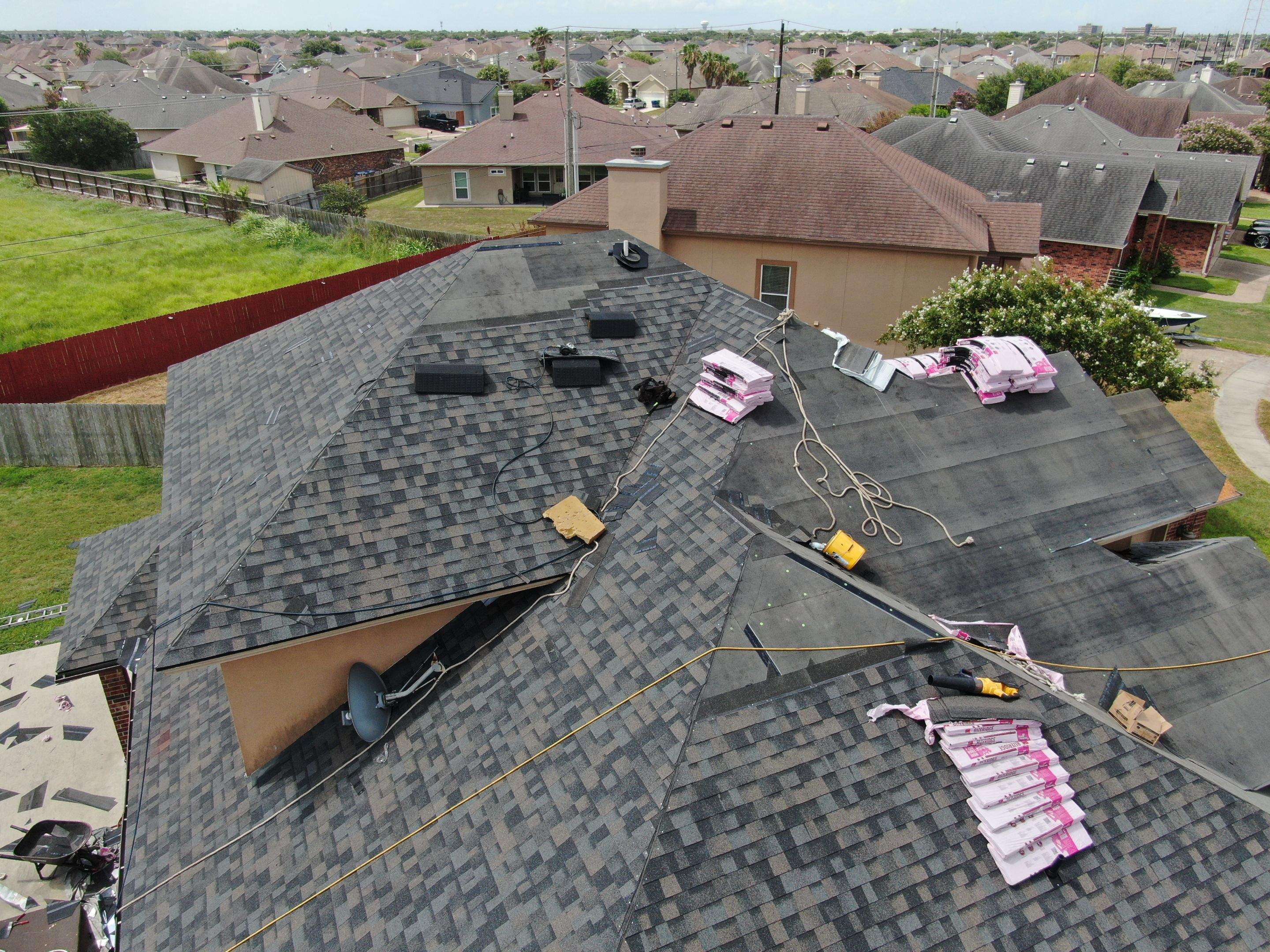 Flashing Stucco above the Roof by Bayfront Roofing and Construction