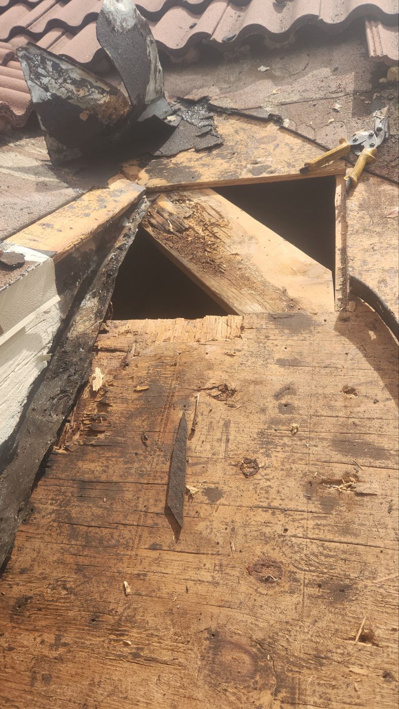 Clay Tile Roof Leak Repair and Sheathing Replacement in Hollywood by Aastro Roofing