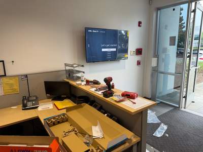 Lobby TV Installation Project – International Warehouse Facility, Compton, CA
