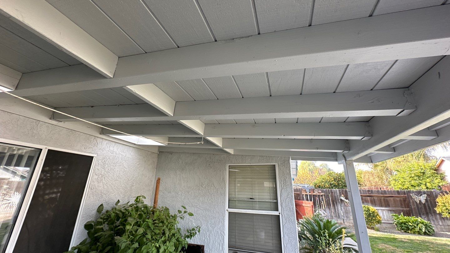 Single-ply roofing system on porch using TPO 60 mil by Straight Edge Roofing Inc