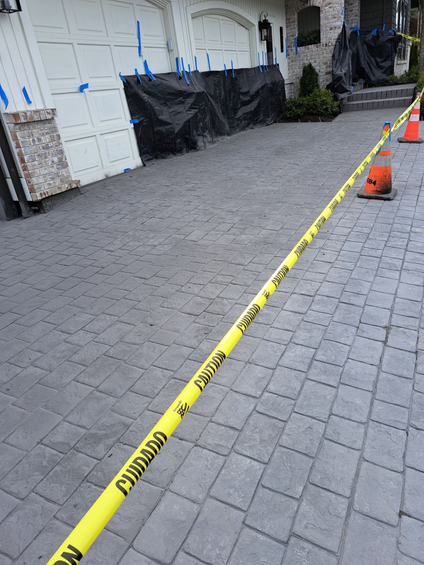 John | Stamped Concrete Driveway Makeover by Jireh Asphalt & Concrete Inc 