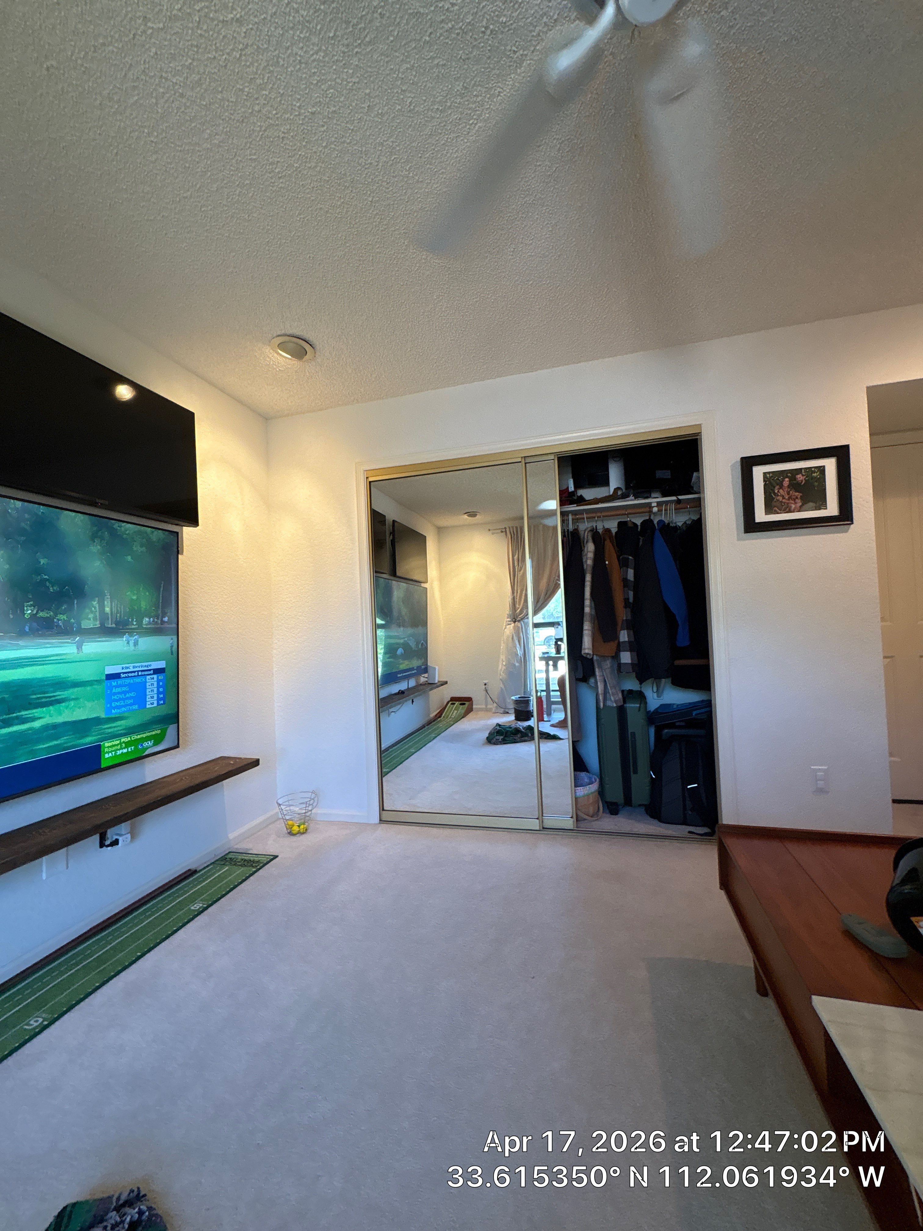 Custom Home Office Installation and Media Wall Setup in Phoenix by CompanyCam Sales Demo