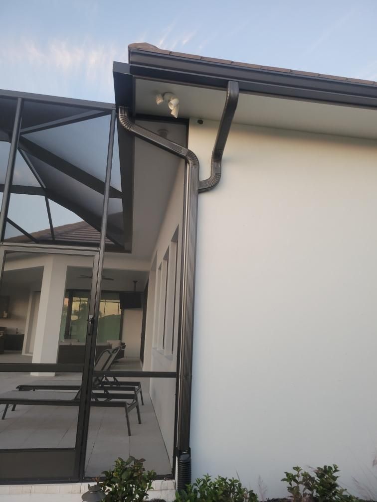 Bronze K-Style Gutters for Homes in Parrish FL by Gutter Professors