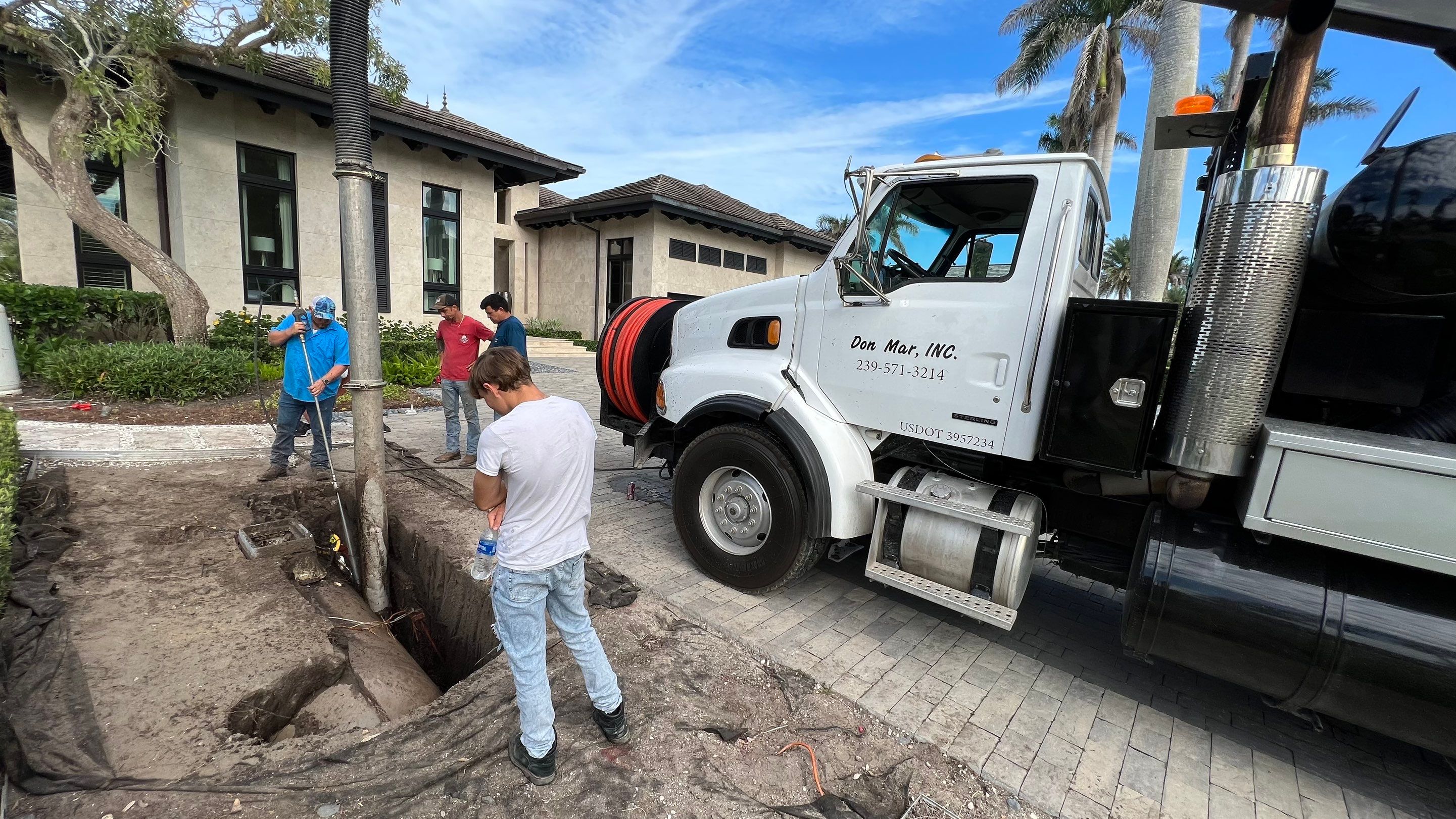 Residential Propane Tank Hydro Excavating by APS Power & Water