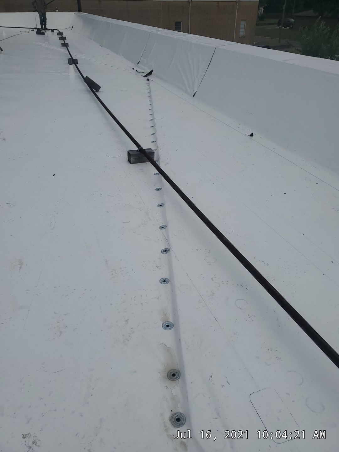 Commercial Roofing Installation using 50 mil PVC by Hostetler Roofing