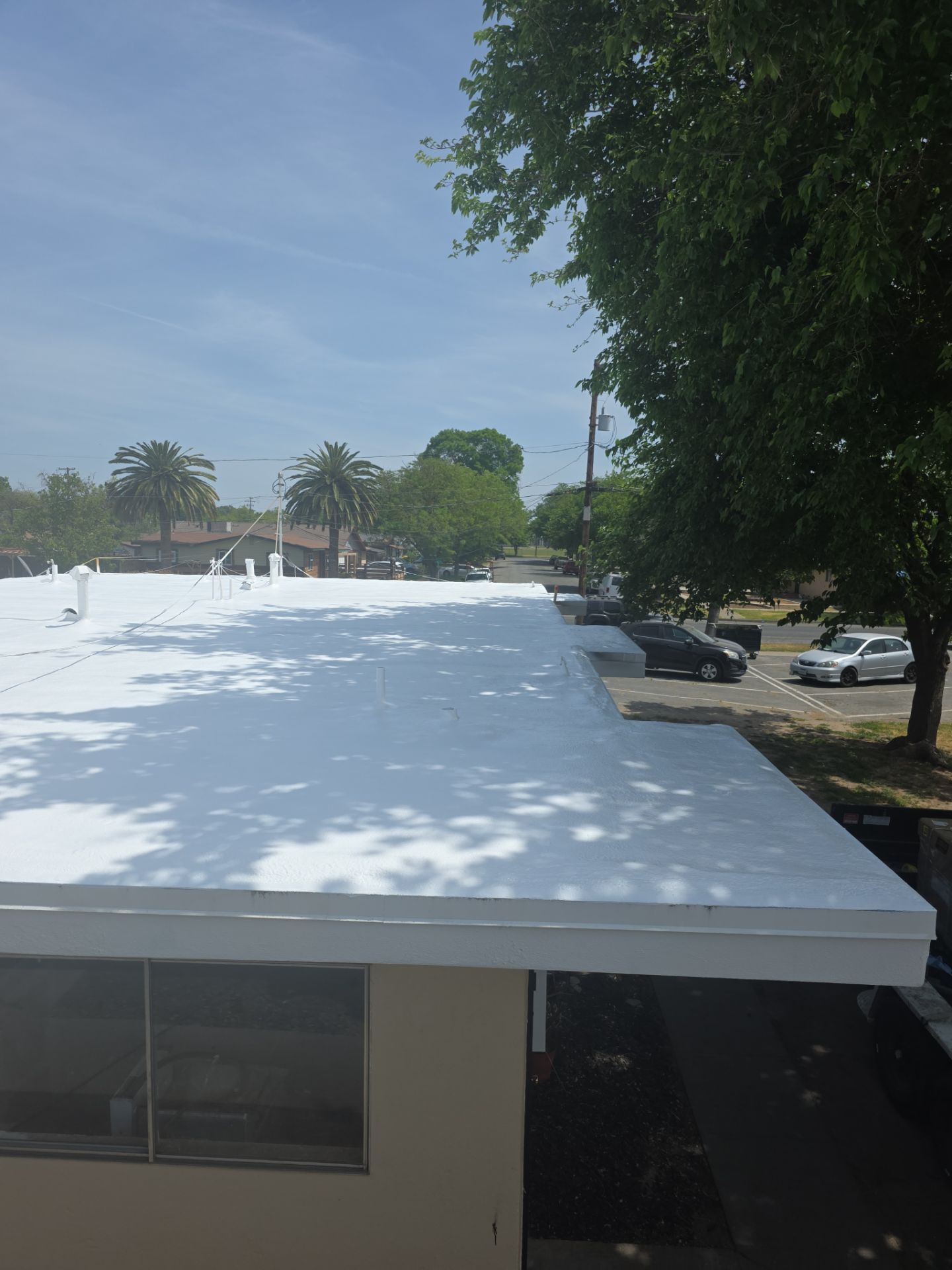 Foam Refurbish using Conklin Benchmark/PUMA XL coatings and spray foam by Straight Edge Roofing Inc