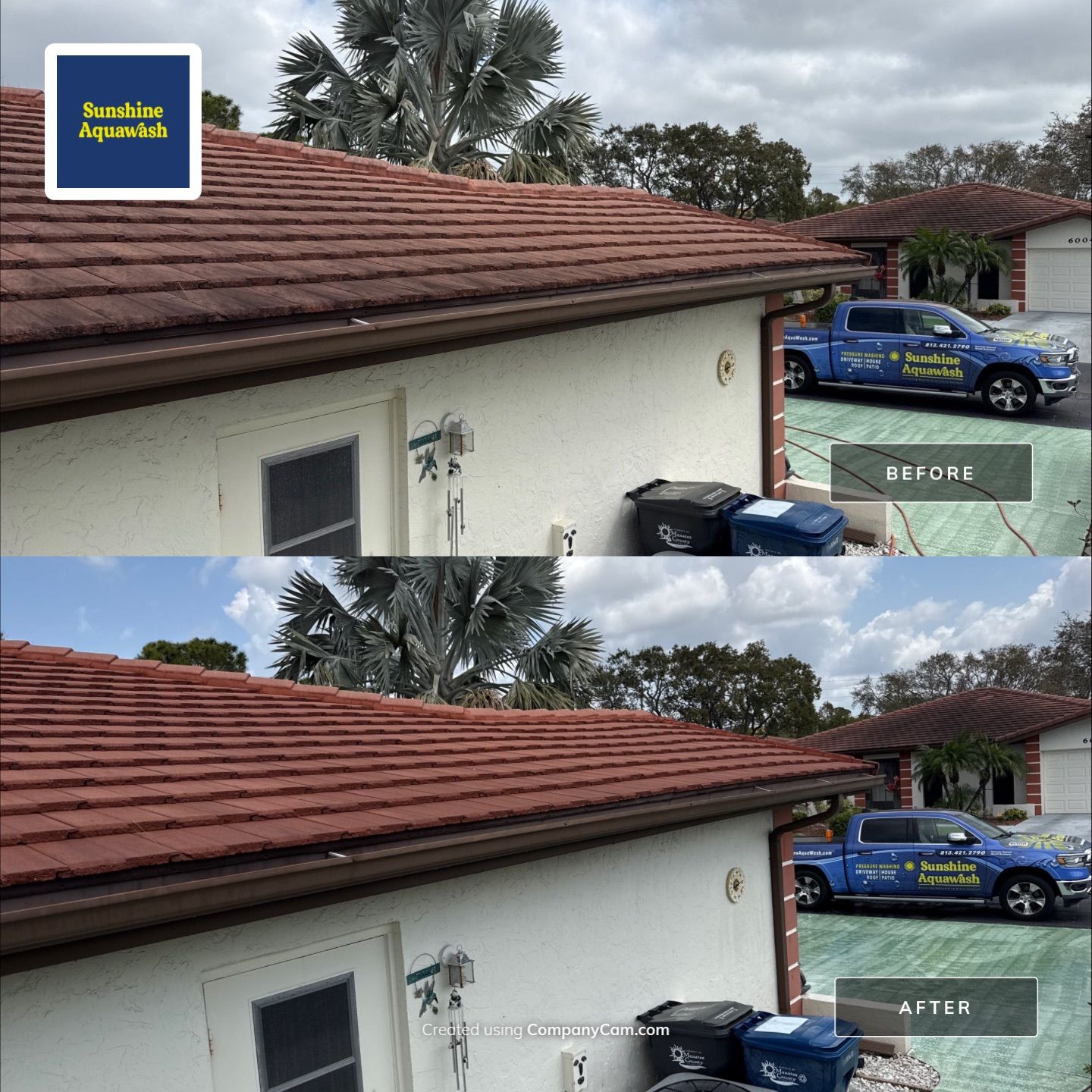 Tile Roof Cleaning – Vivenda at Bradenton I (Same-Day Service & Facebook Review) by Sunshine AquaWash