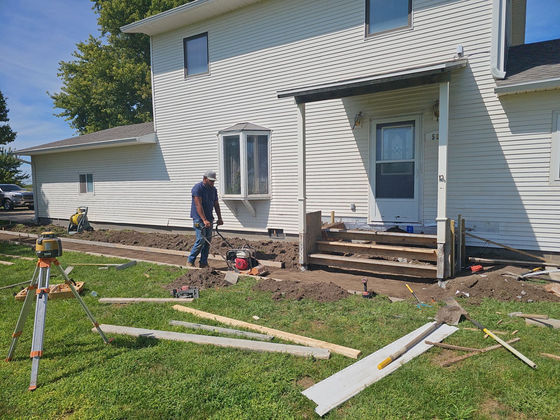 New Concrete Sidewalk, Steps & Railing in Kearney by Loyal Nine