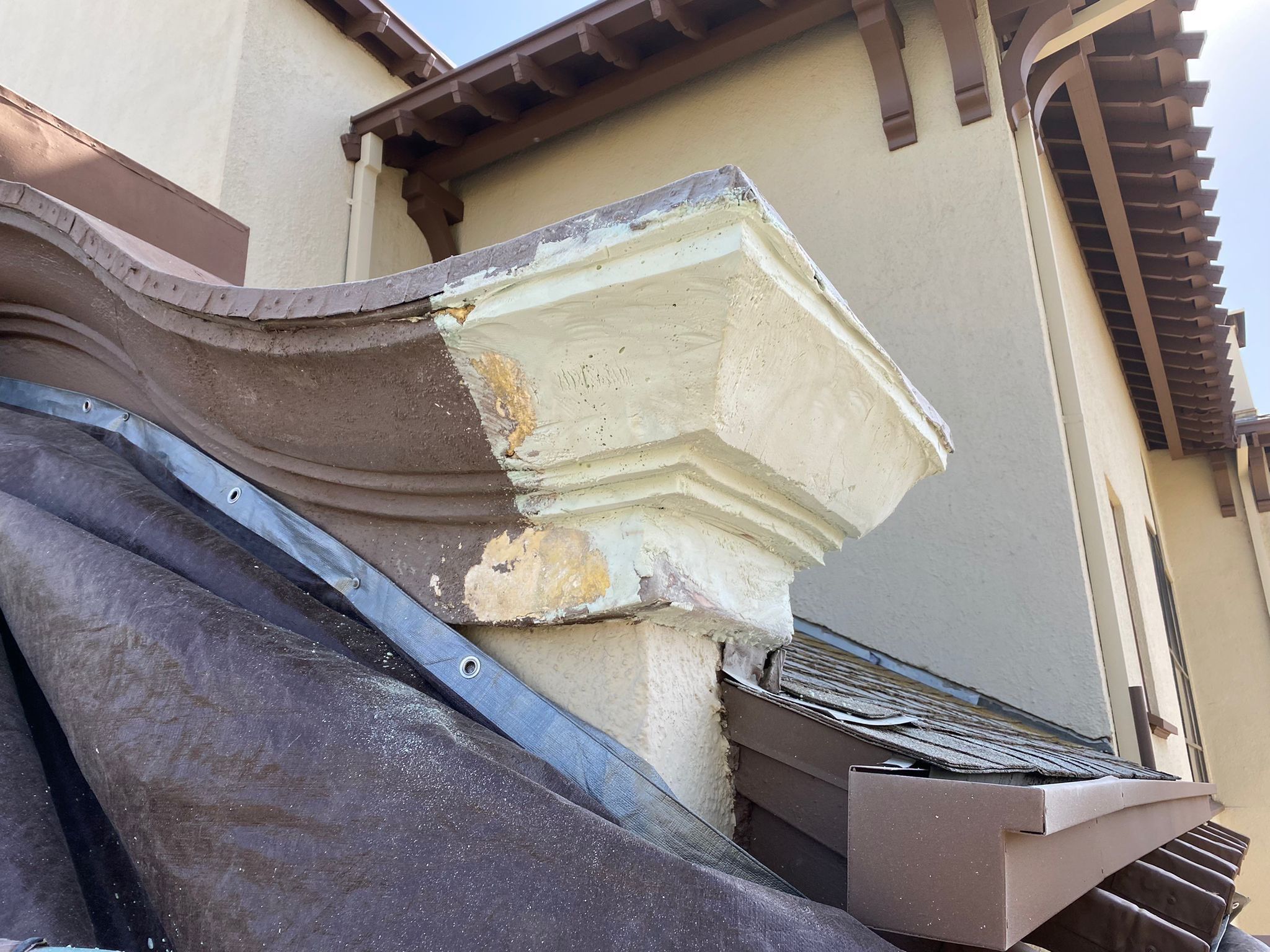  Presbyterian Church repairs to entrance architecture by Straight Edge Roofing Inc