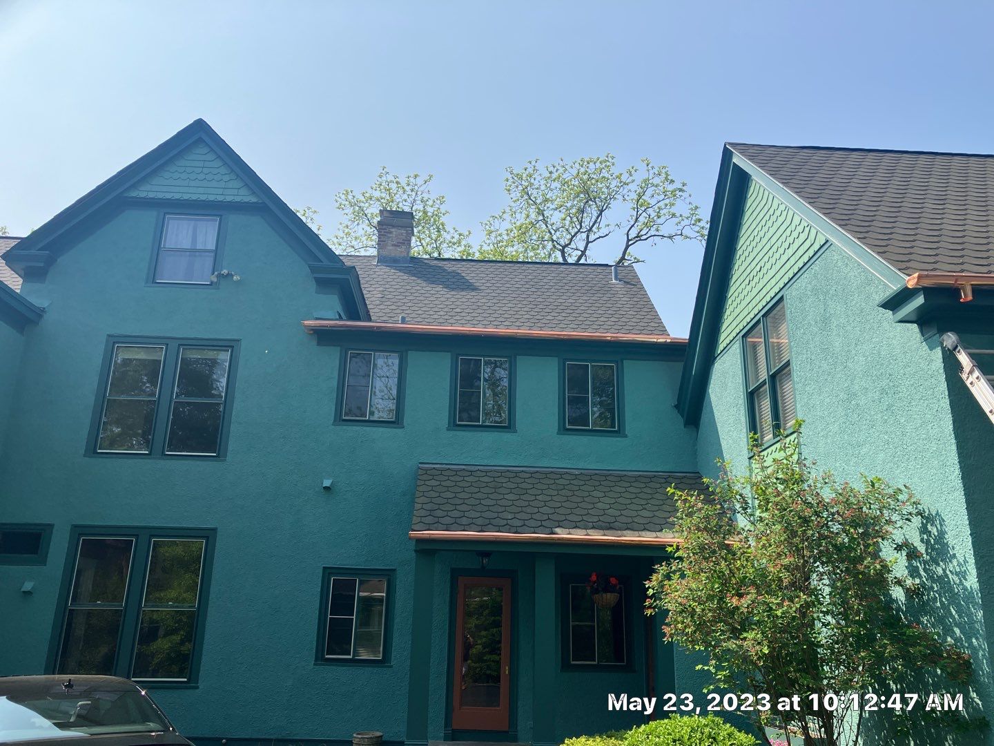 Half Round Copper Gutter Installation by Custom Installations