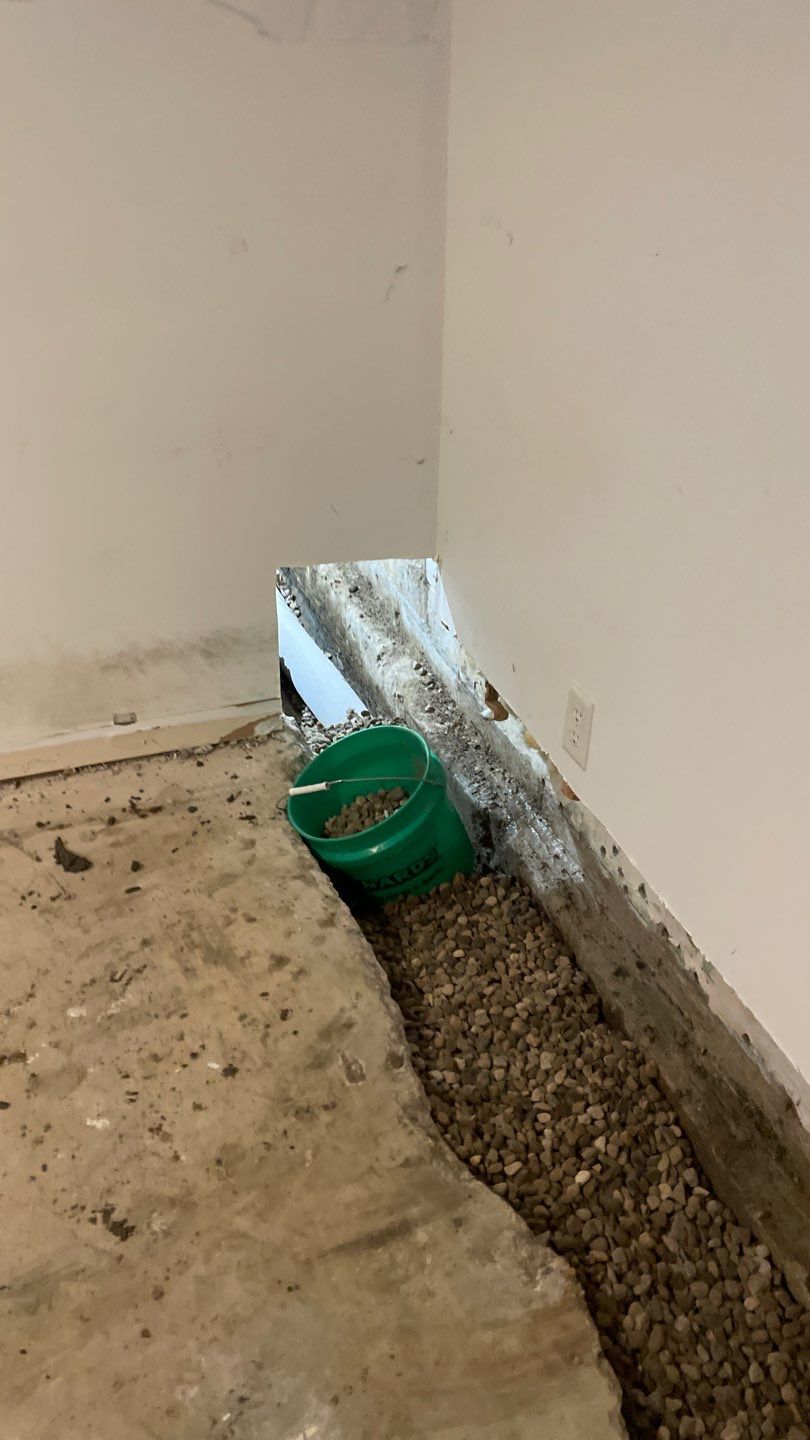 Drain tile & a sump pump for Ruth by Waterproofing Northeast