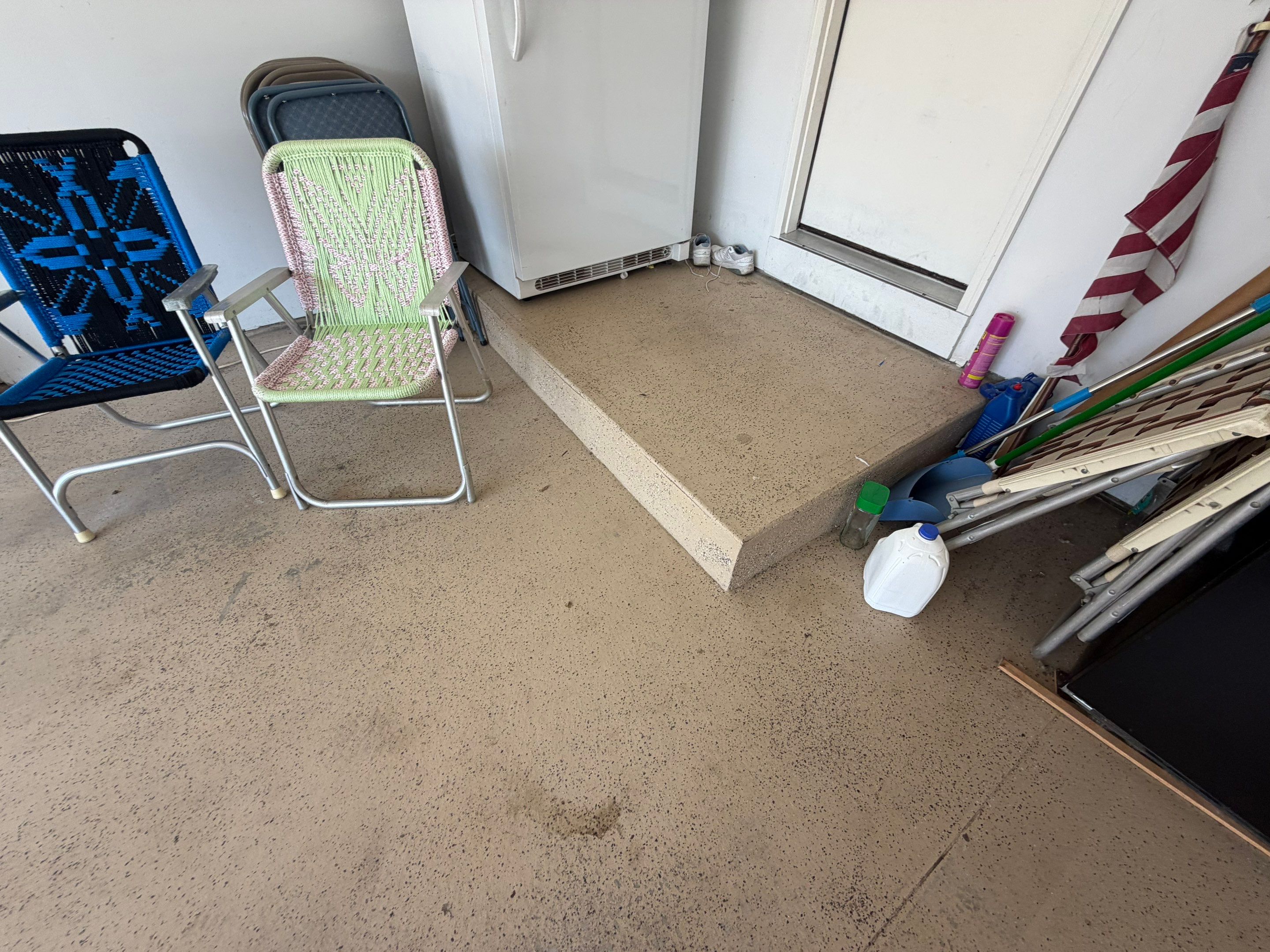 Custom Grey and White Speckled Epoxy Garage Floor in Holland by Gordon Painting