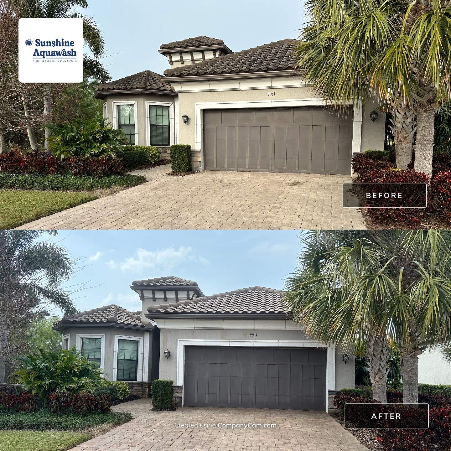 Concrete Tile Roof, Paver Pool Deck, Screen Enclosure & Driveway Cleaning in Artisan Lakes Esplanade, Palmetto, FL | Sunshine AquaWash by Sunshine AquaWash