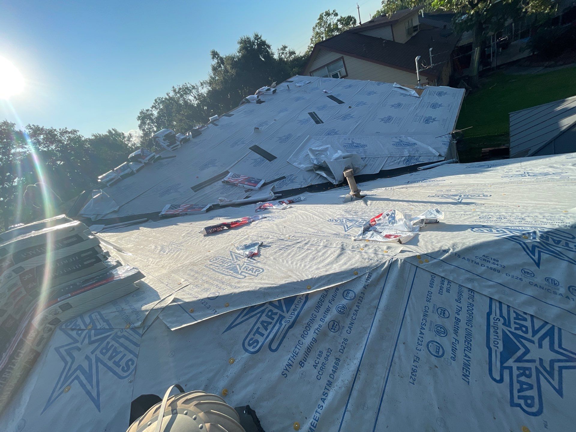 Residential Roofing Installation using Tamko Heritage® Series Rustic Black by CAP Roofing and Construction LLC