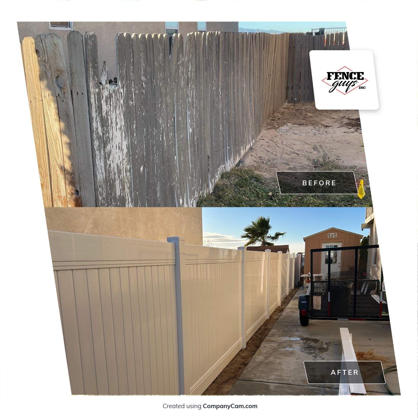 6ft White Privacy Vinyl by Fence Guys Inc.