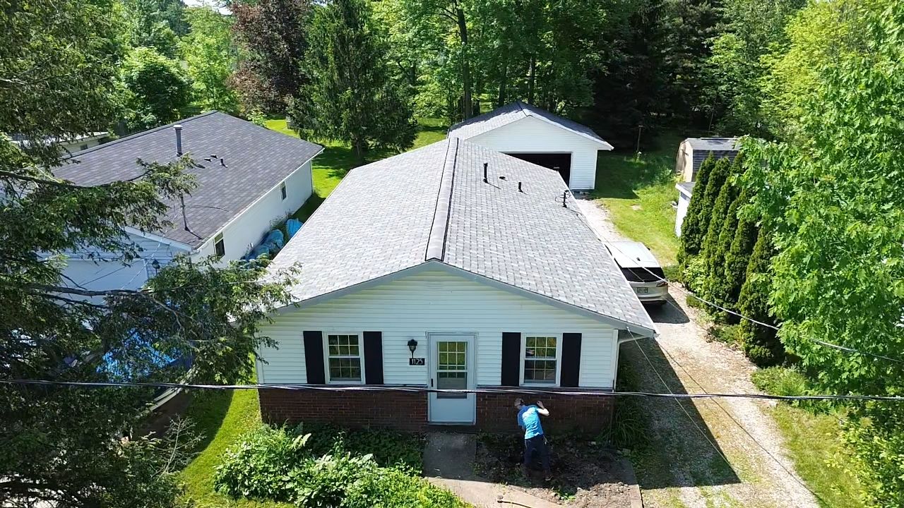 Atlas Pinnacle, Color, Coastal Granite, Drip Edge, Color, Birch White by Eagle Eye Roofing