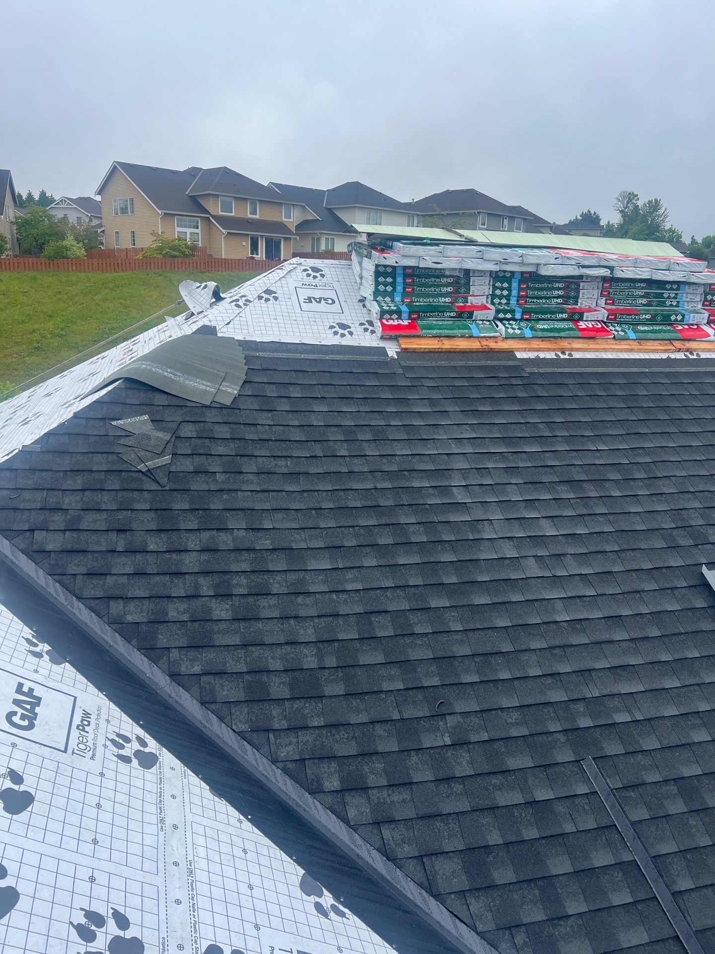 Residential Roofing Installation using GAF UHDZ Shingles by Roofing Formula LLC