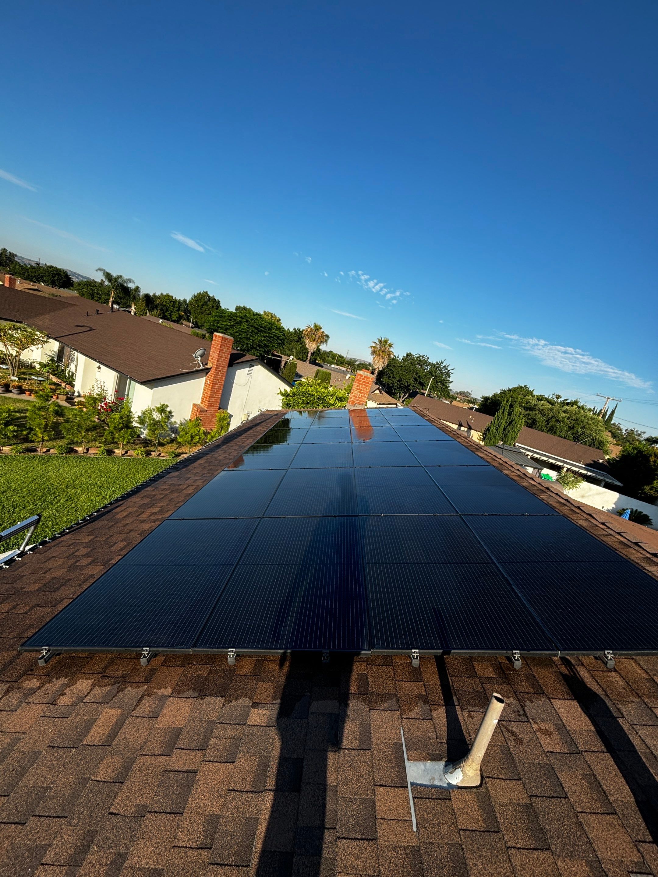 Residential Solar Panel Cleaning in Chino California by Palm Coast Solar Cleaning